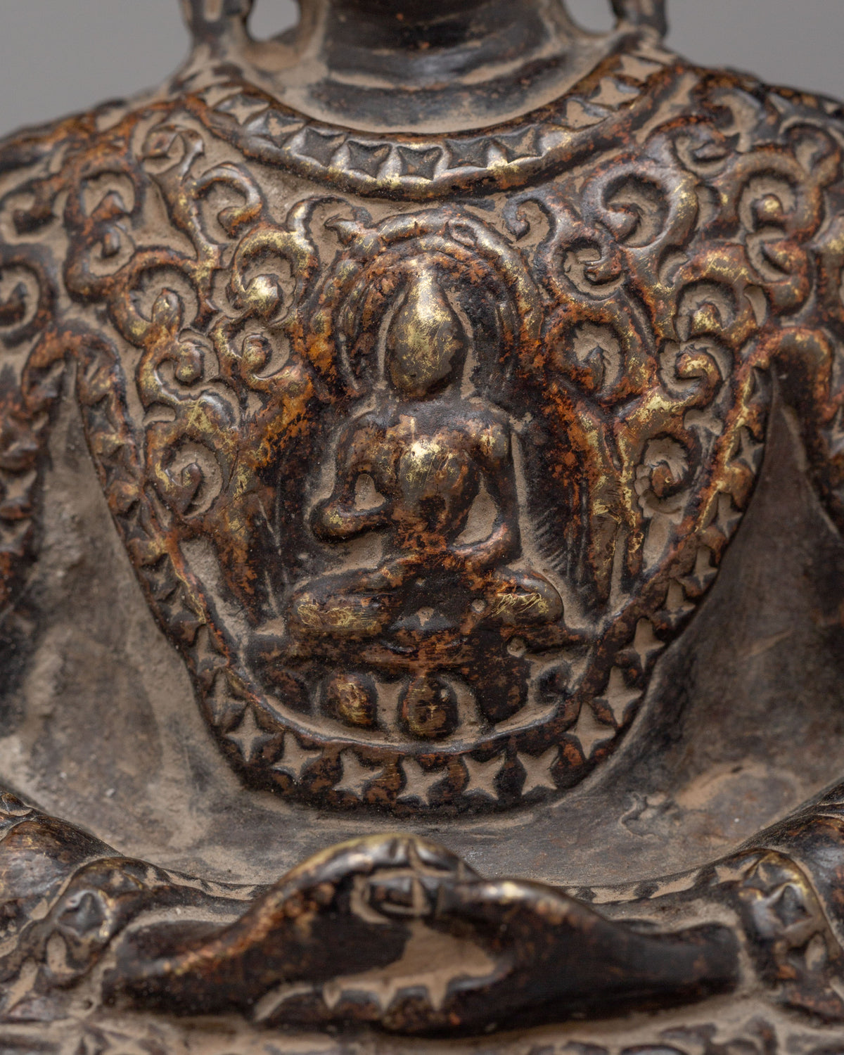 Spiritual Amitabha Buddha Altar Statue | Handcrafted Copper Statue