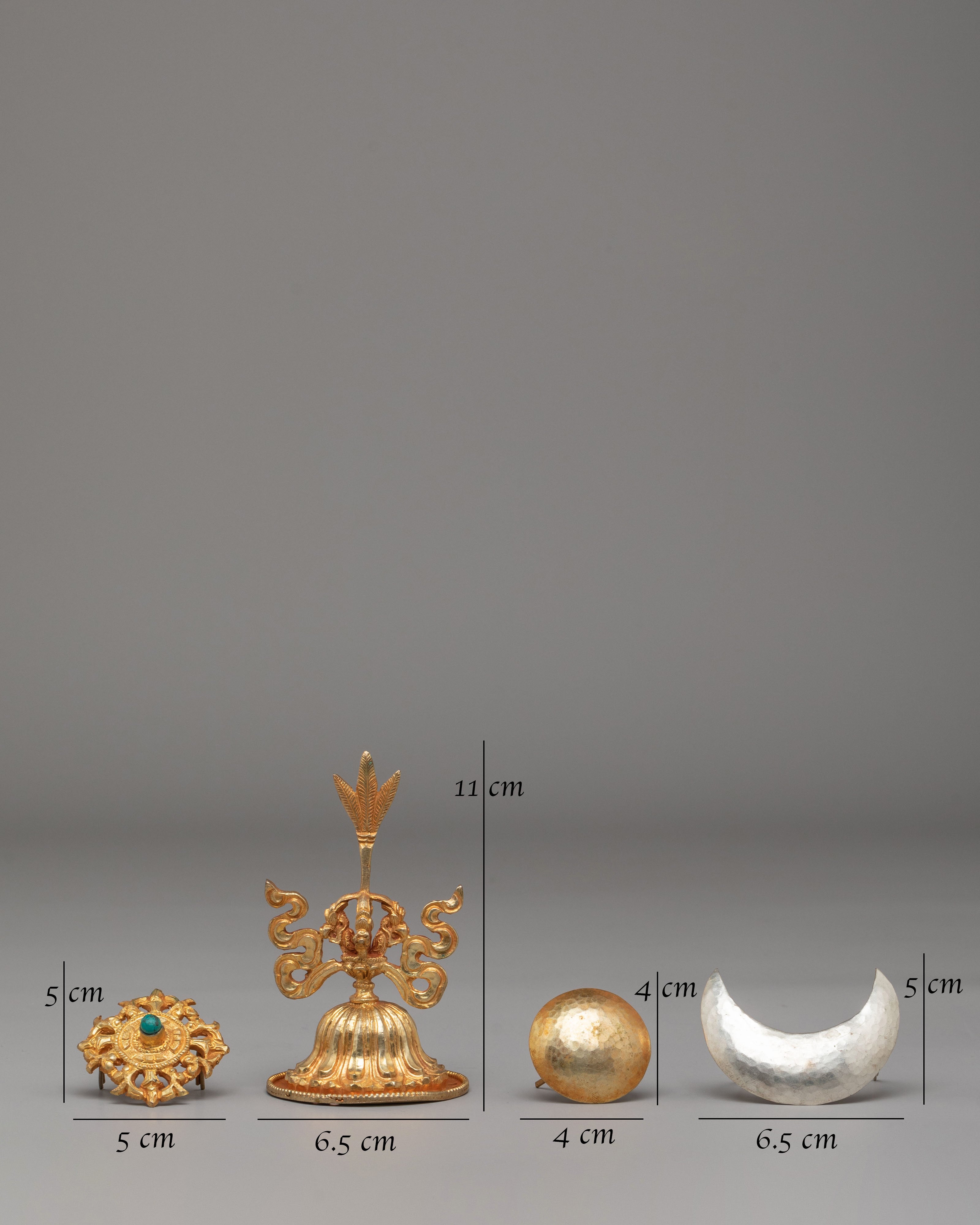 Tibetan Guru Crown Accessories | Handcrafted Copper, Gold & Silver Plated Vajra Crown