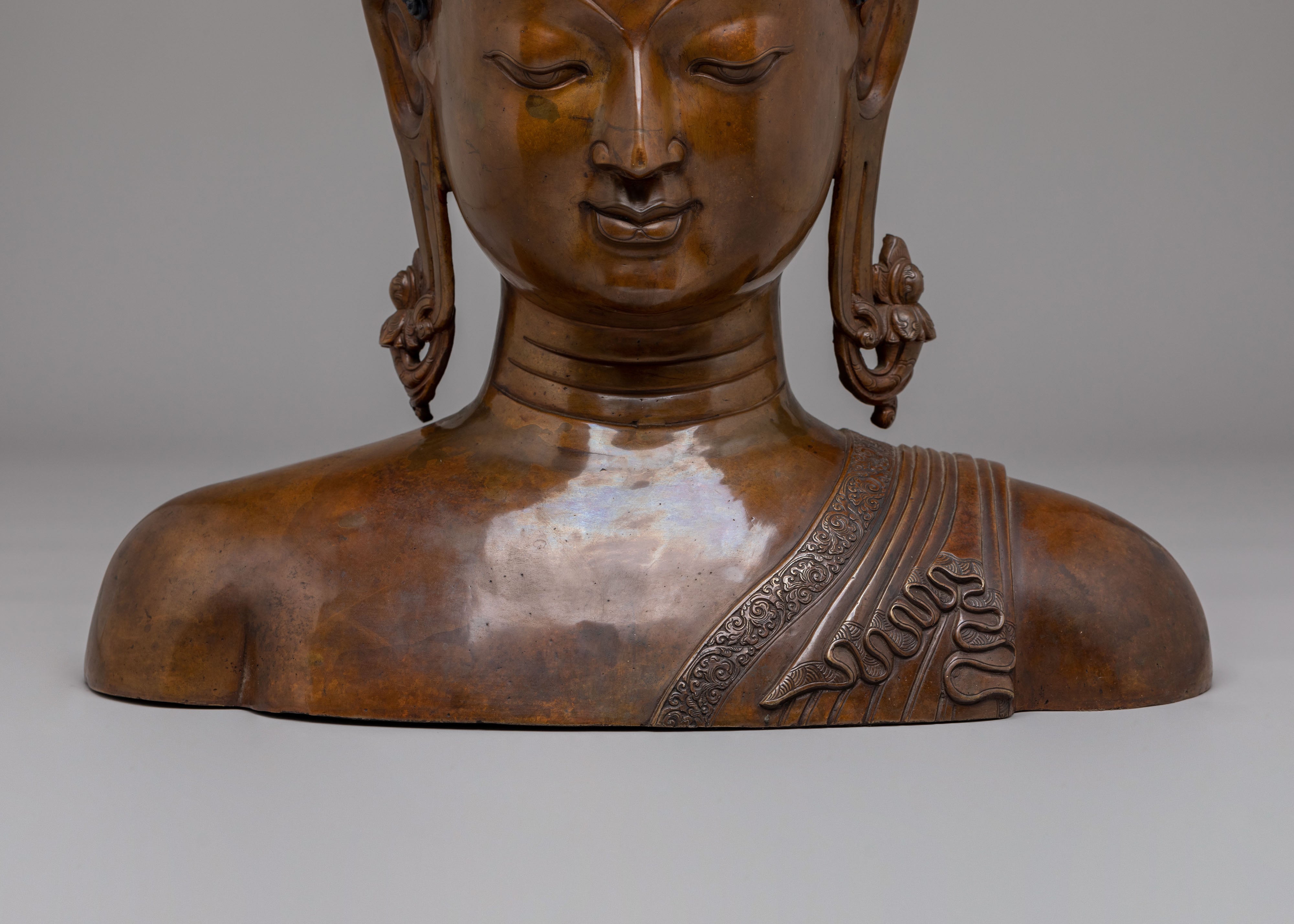 Himalayan Buddha Head Sculpture | Handcrafted Statue for Meditation