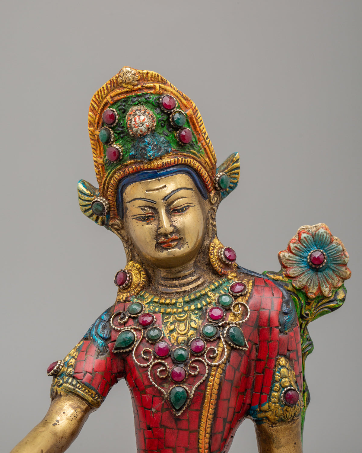 Traditional Lord Indra Spiritual Statue | Hindu Deity Sculpture