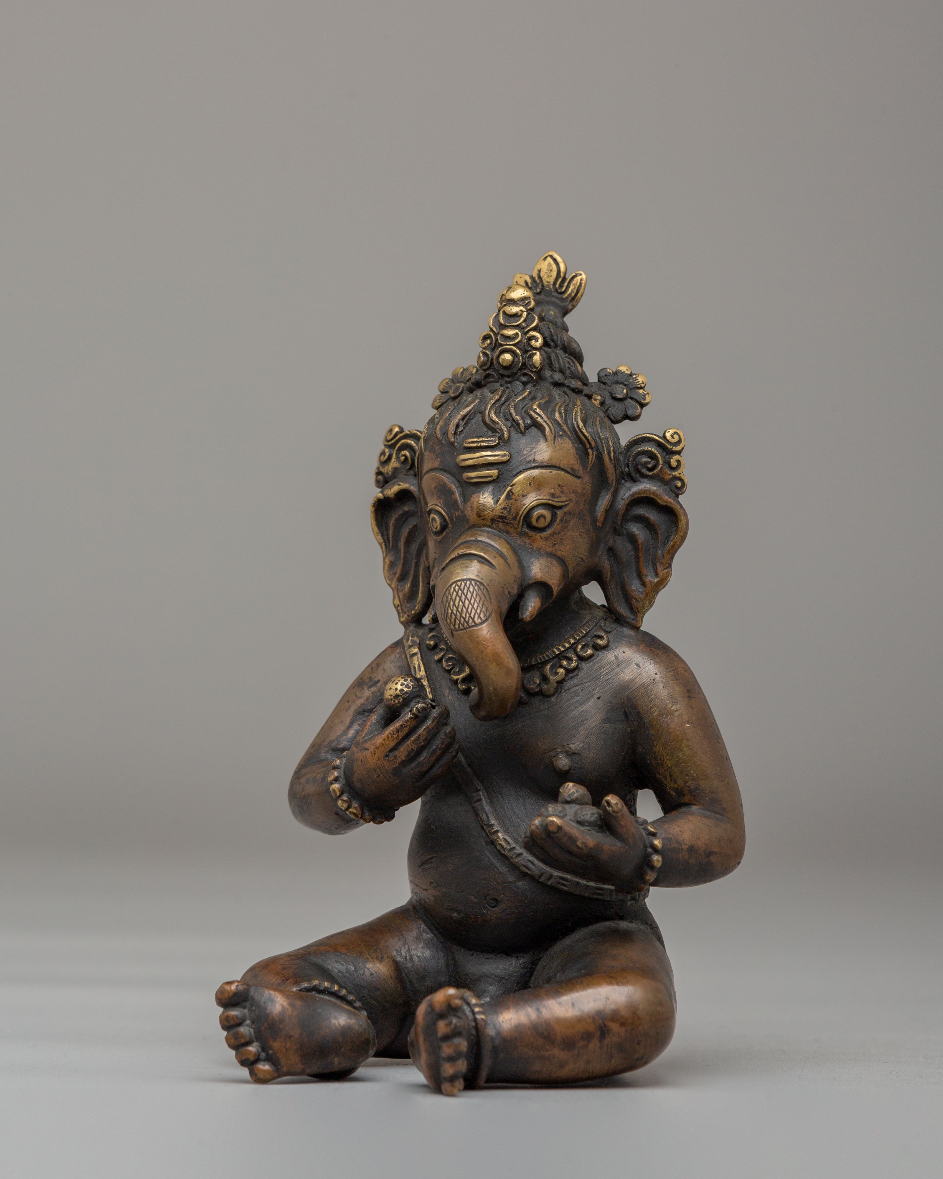Ganesh Remover of Obstacles Statue | Lord Ganesha Hindu God Sculpture