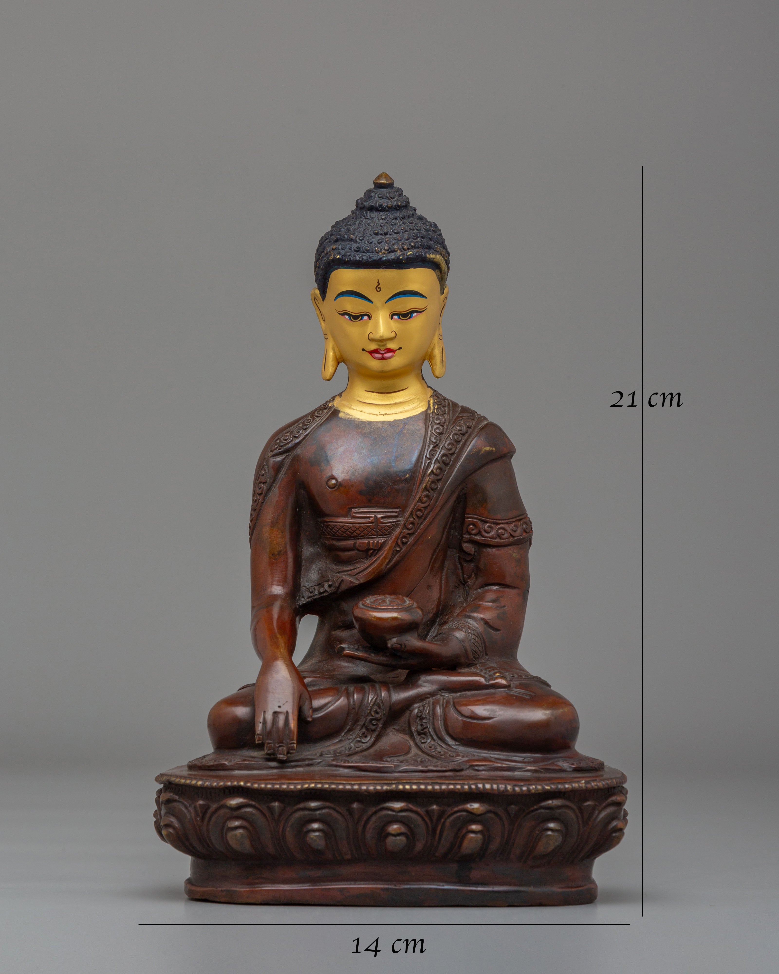 Buddhist Ritual Shakyamuni Buddha Statue | Traditional Artwork for Altar Decor