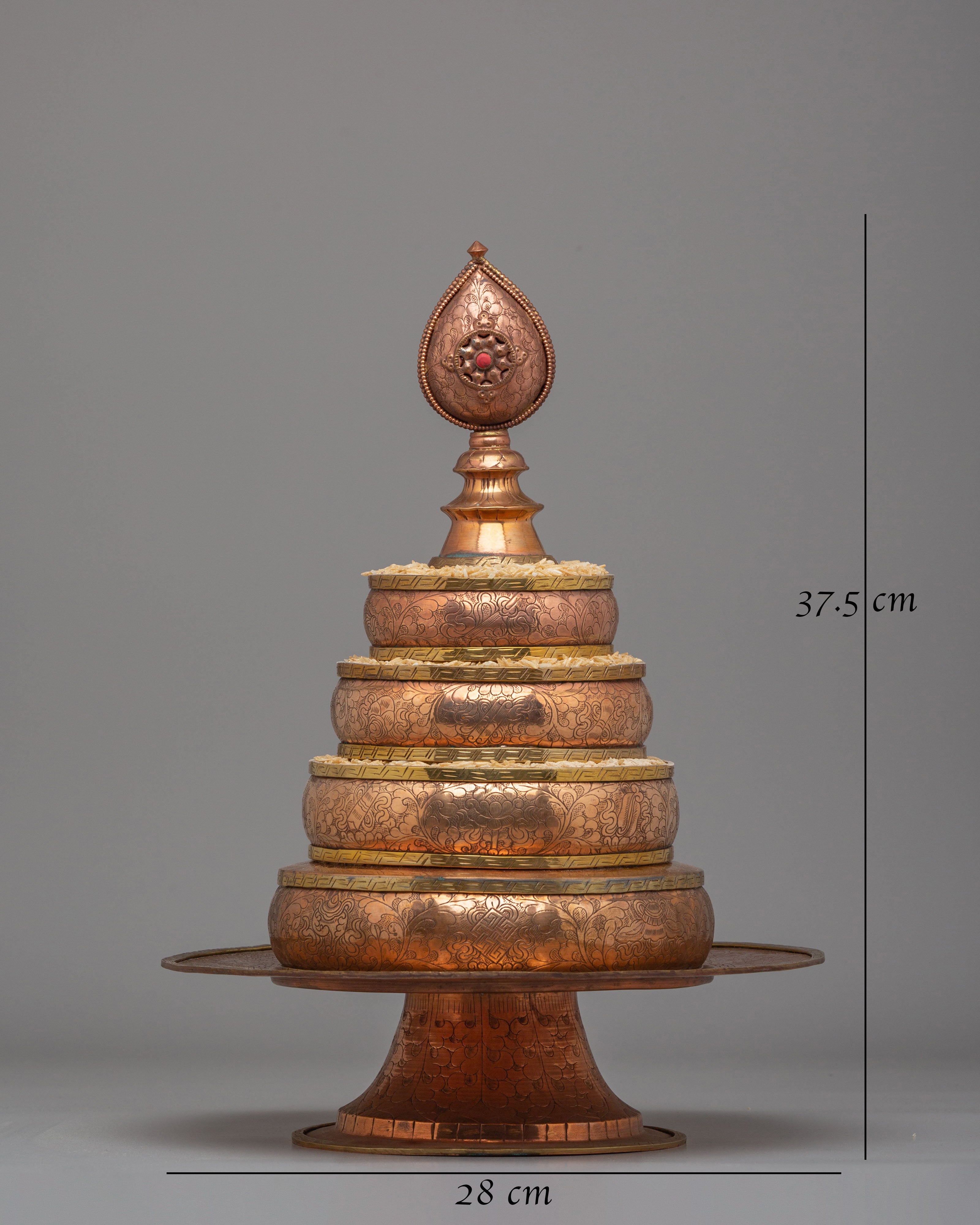 Sacred Meditation Mandala Offering Set | Handcrafted Tibetan Ritual Tool