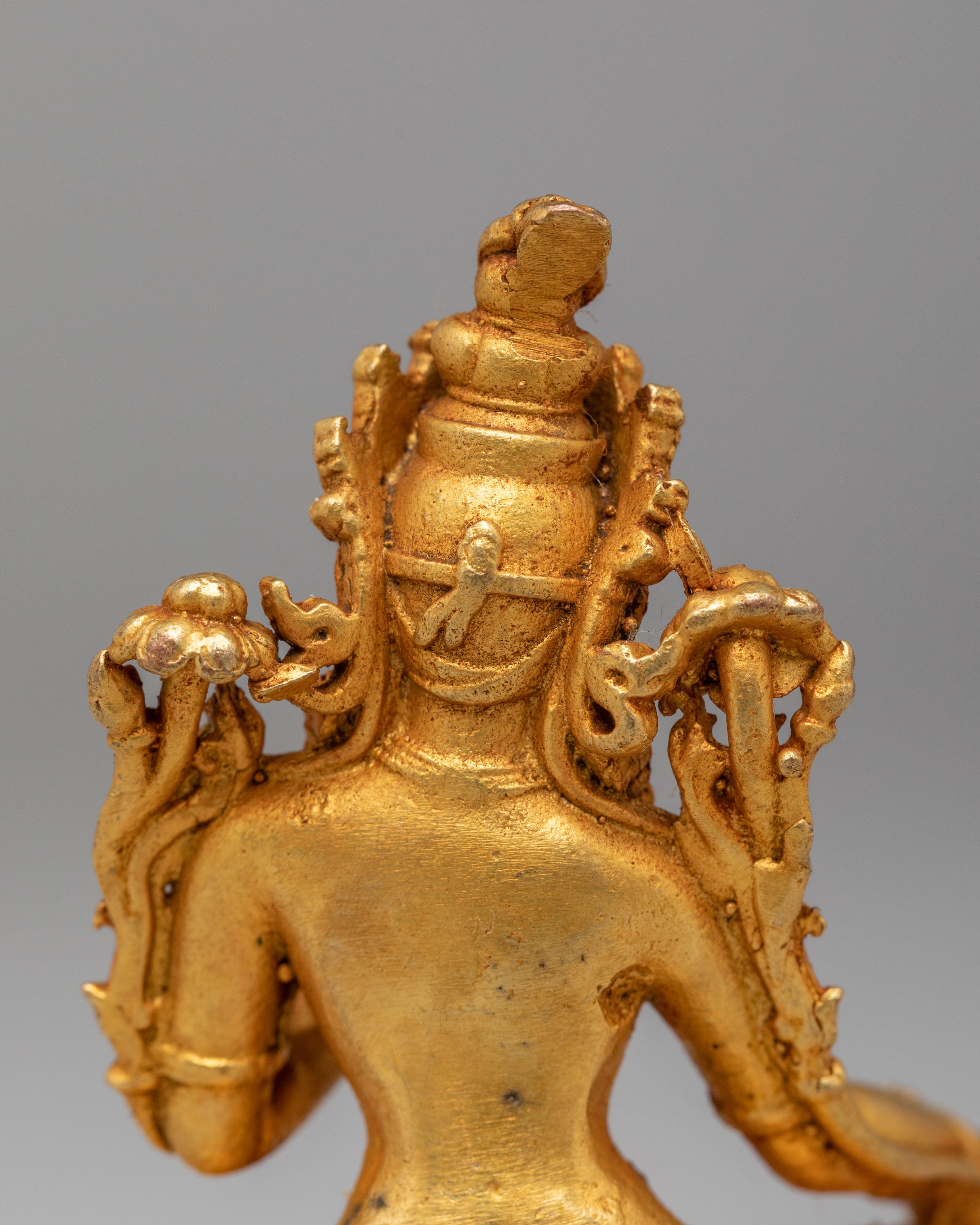 Green Tara Meditation Sculpture | Tibetan Goddess Figurine