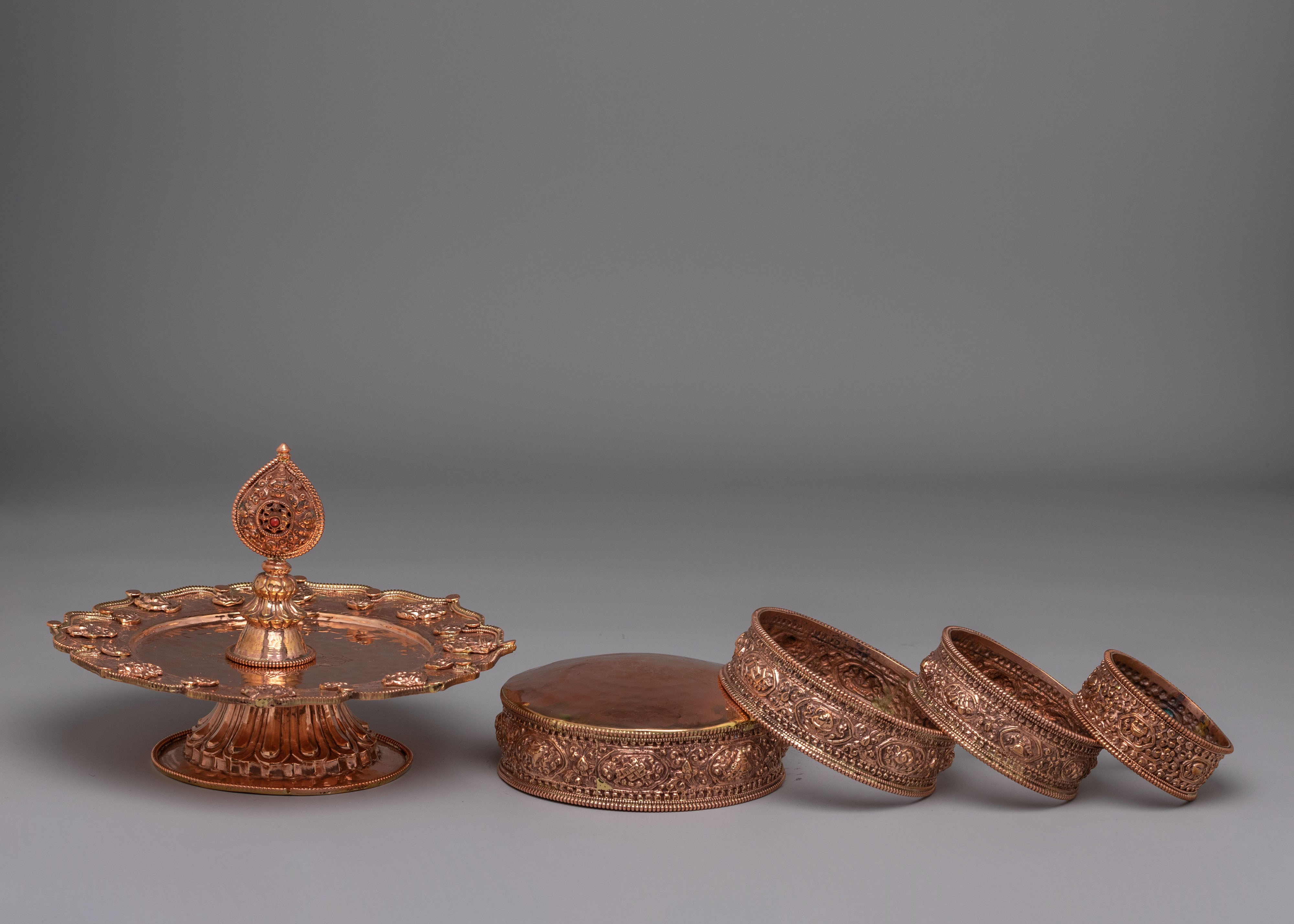 Sacred Altar Ritual Mandala Offering | Handcrafted Copper Meditation Offering
