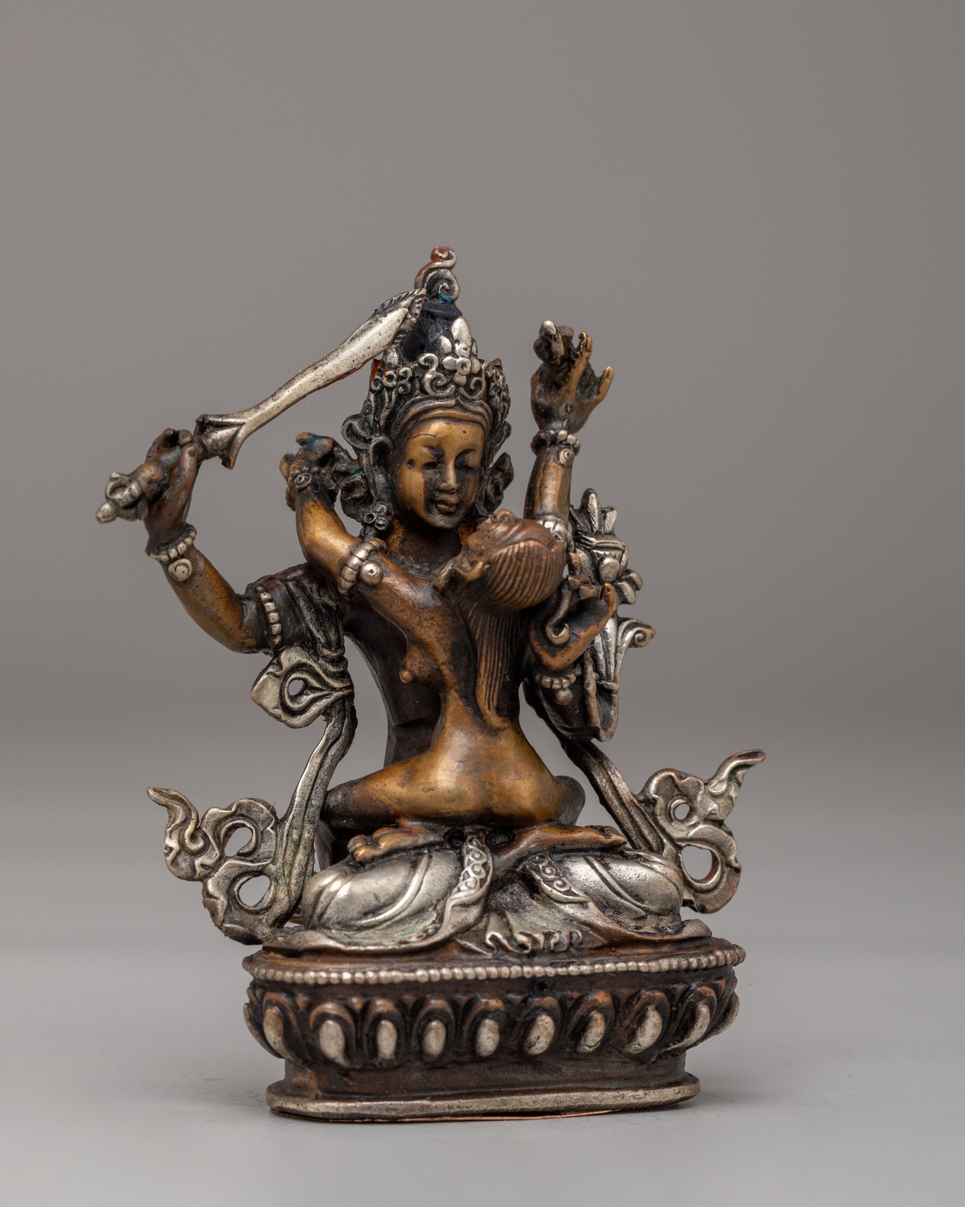 Sacred Manjushri with Consort Statue | Tibetan Buddhist Deity