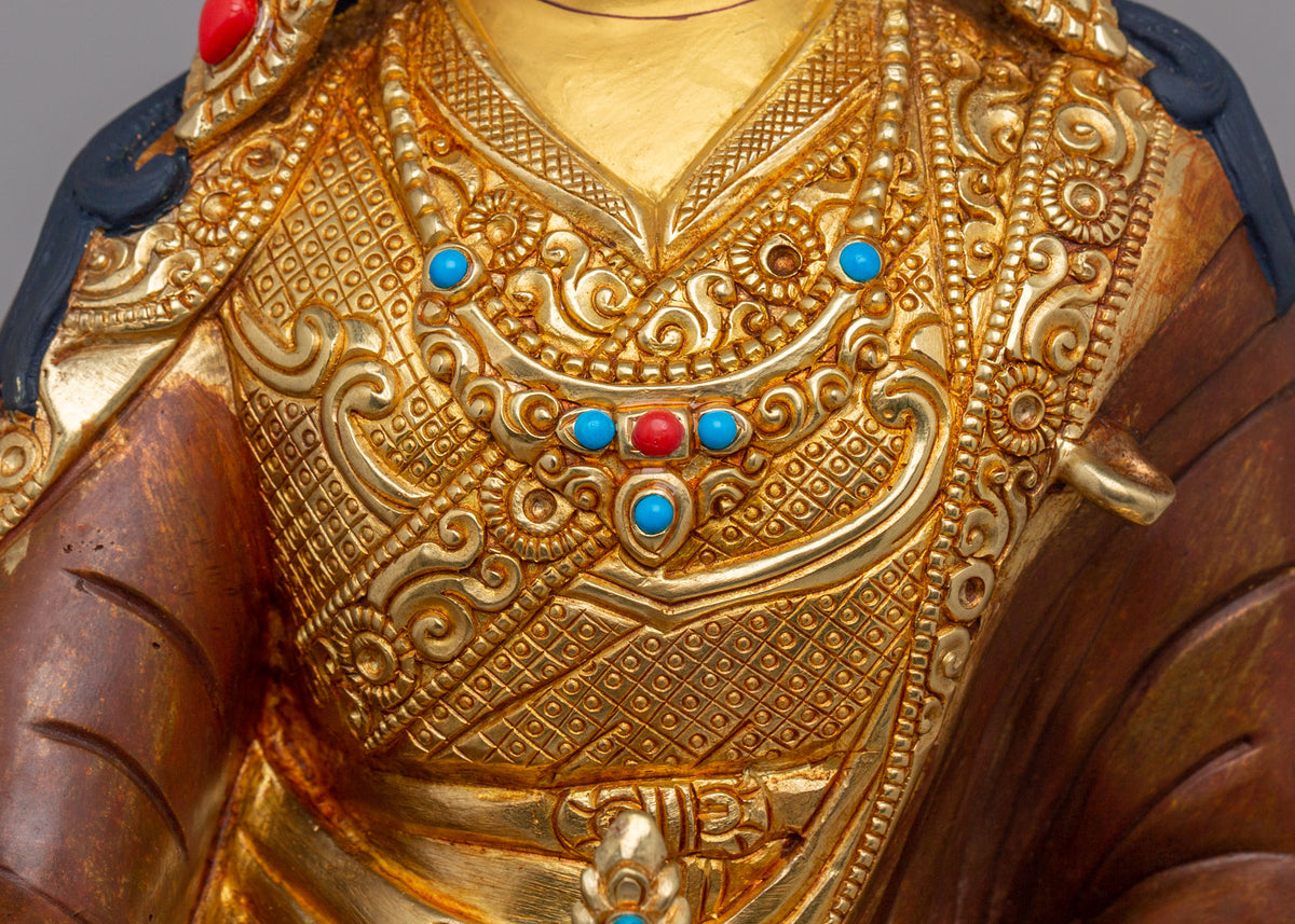 Spiritual Tibetan Guru Rinpoche Figurine | Symbol of Vajrayana Wisdom, Protection