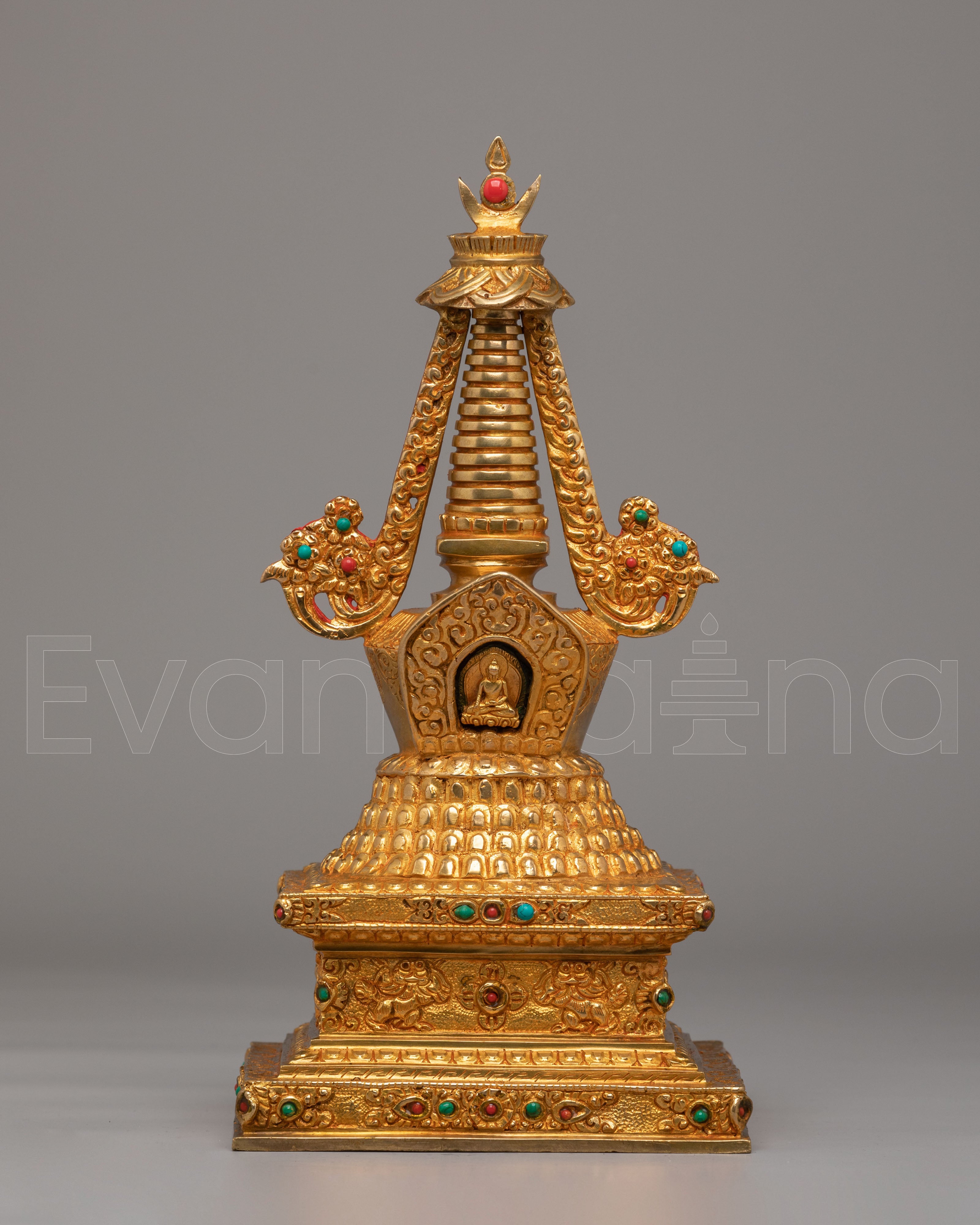 Handmade Lotus Blossom Stupa