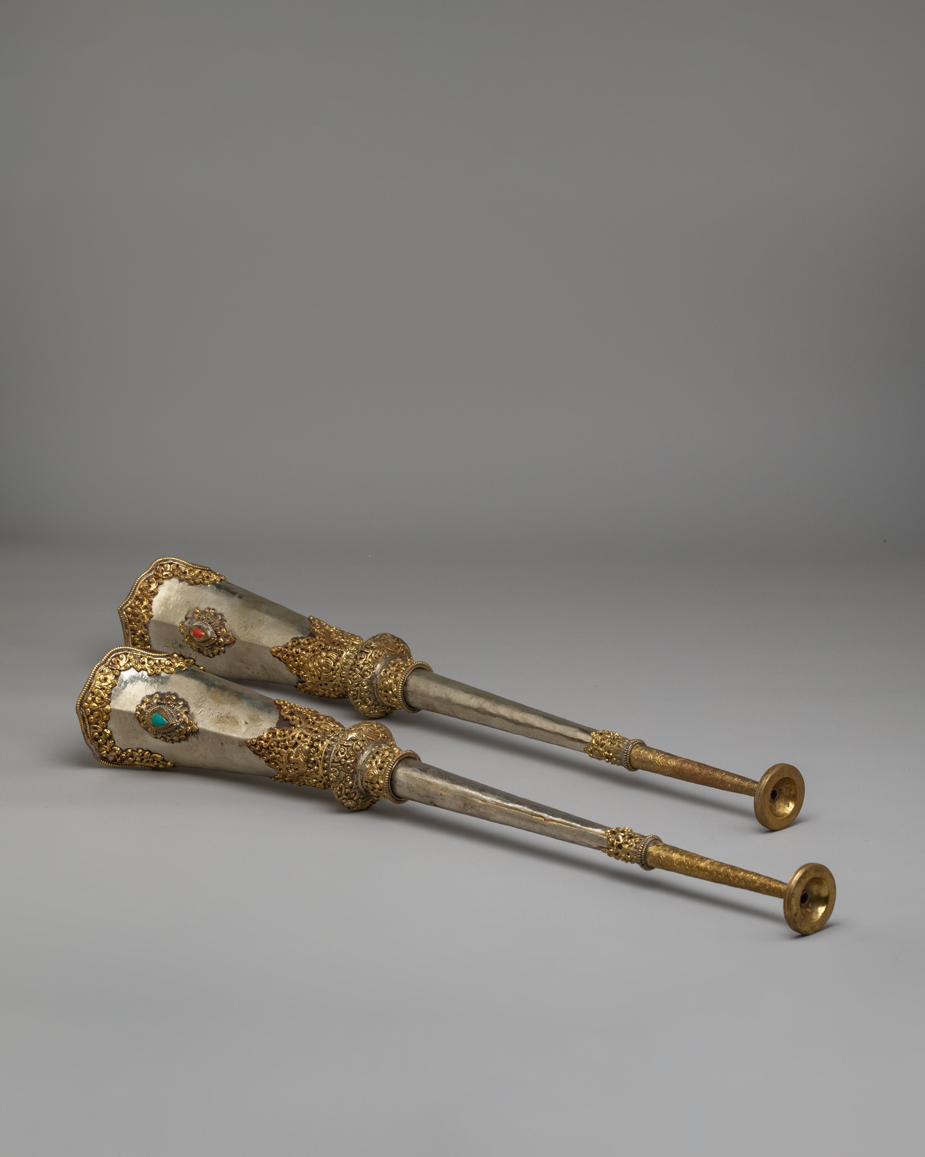 Traditional Kangling Set | Sacred Tibetan Ritual Trumpets