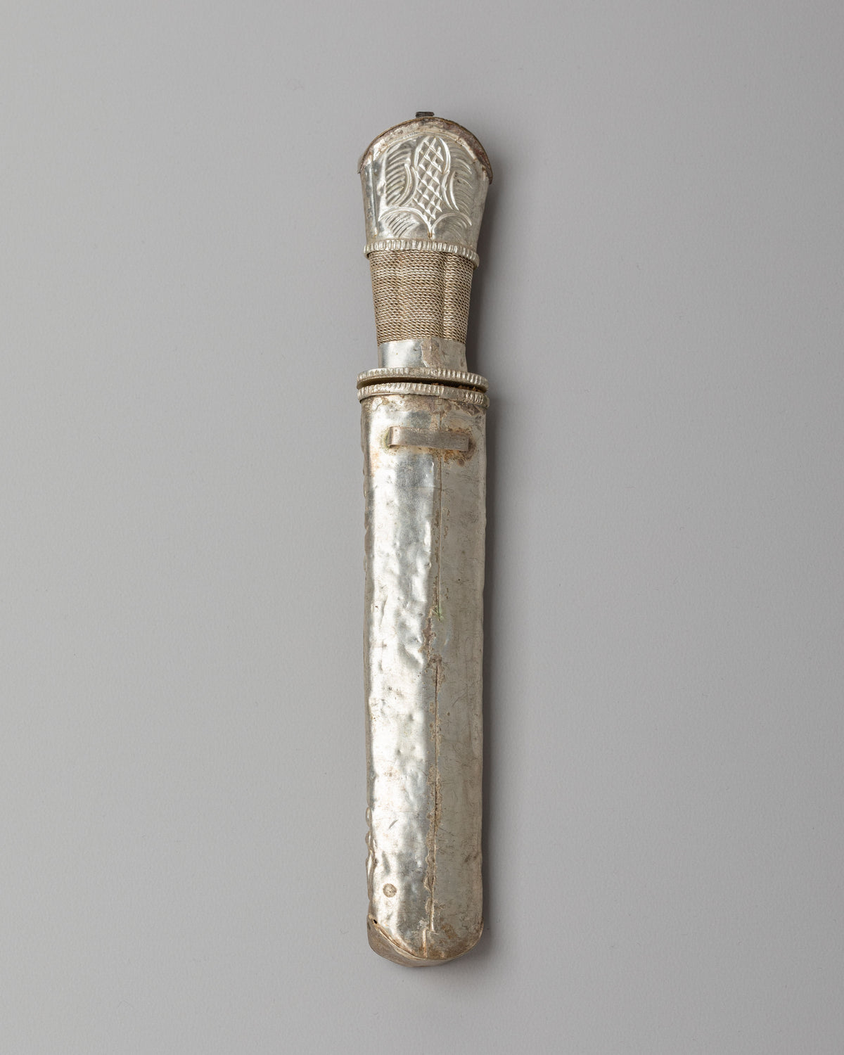 Buddhist Ceremonial Ritual Knife | Silver and Gold Plated Himalayan Ritual Object