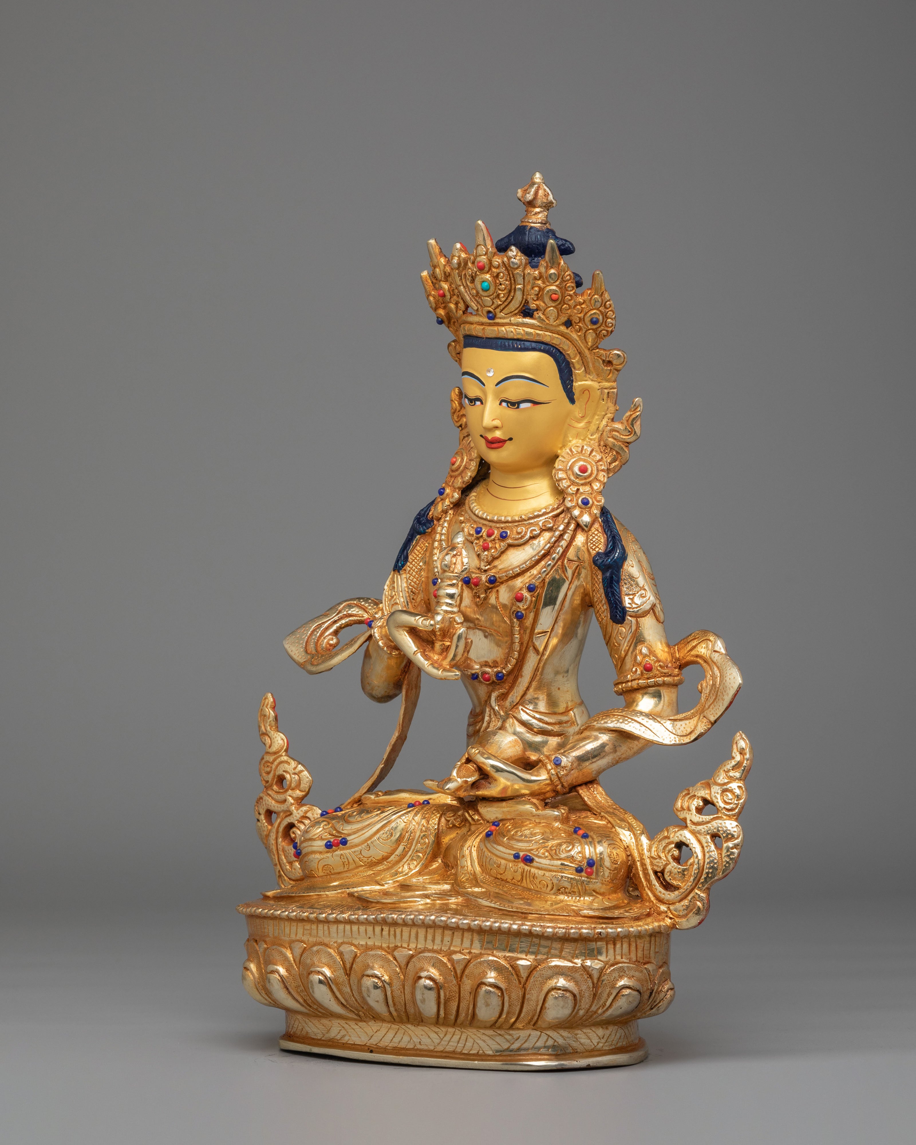 Himalayan Vajrasattva Altar Statue | Sacred Tibetan Artwork for Spiritual Decor