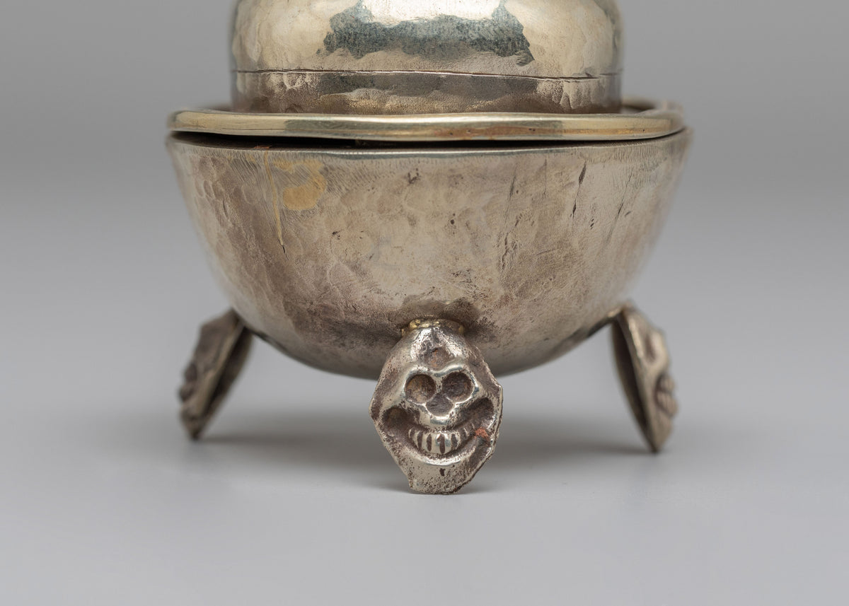 Handmade Kapala Offering Vessel | Vajrayana Altar Cup for Meditation Devotion
