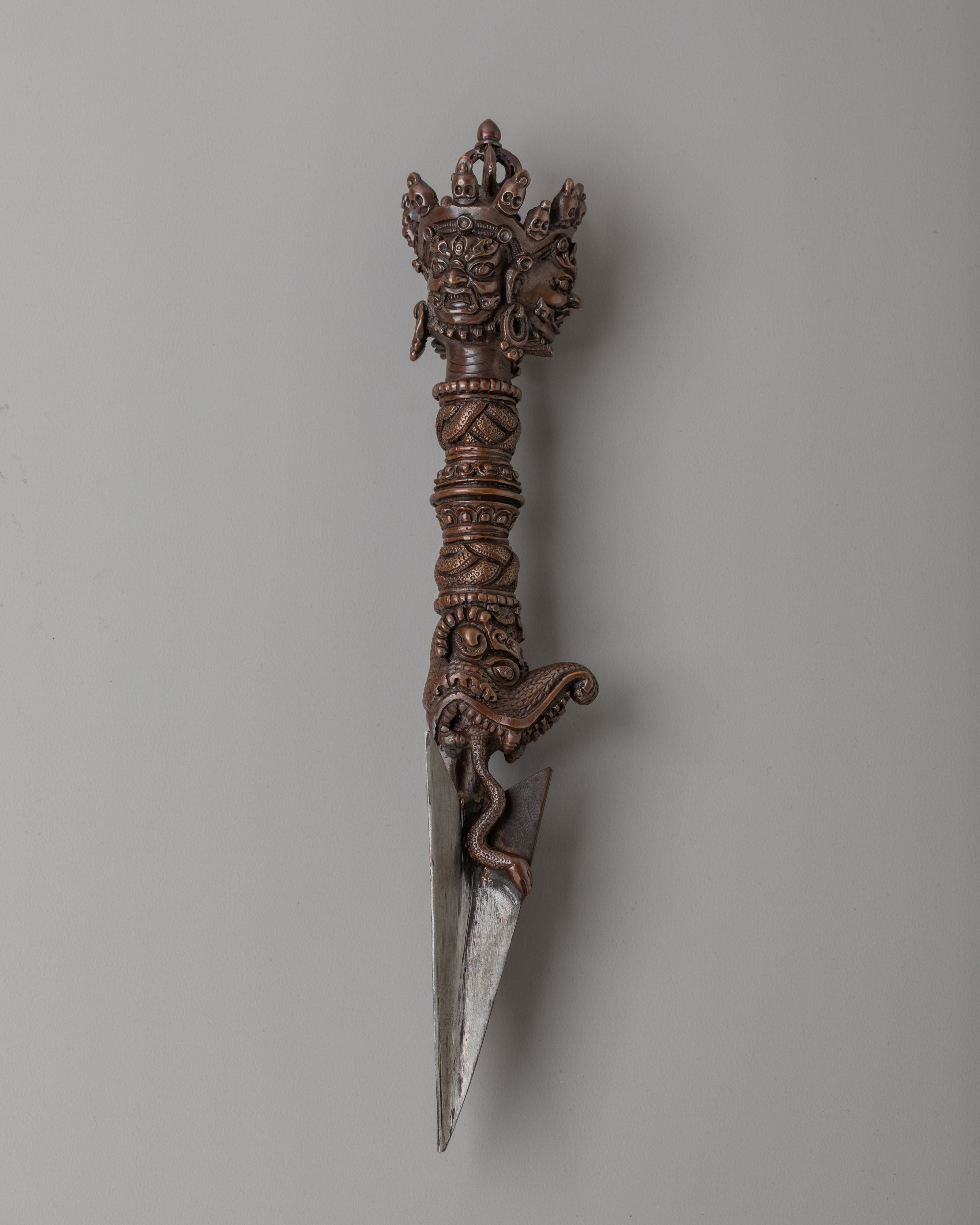 Traditional Altar Ritual Dagger Phurba | Sacred Tool for Protection