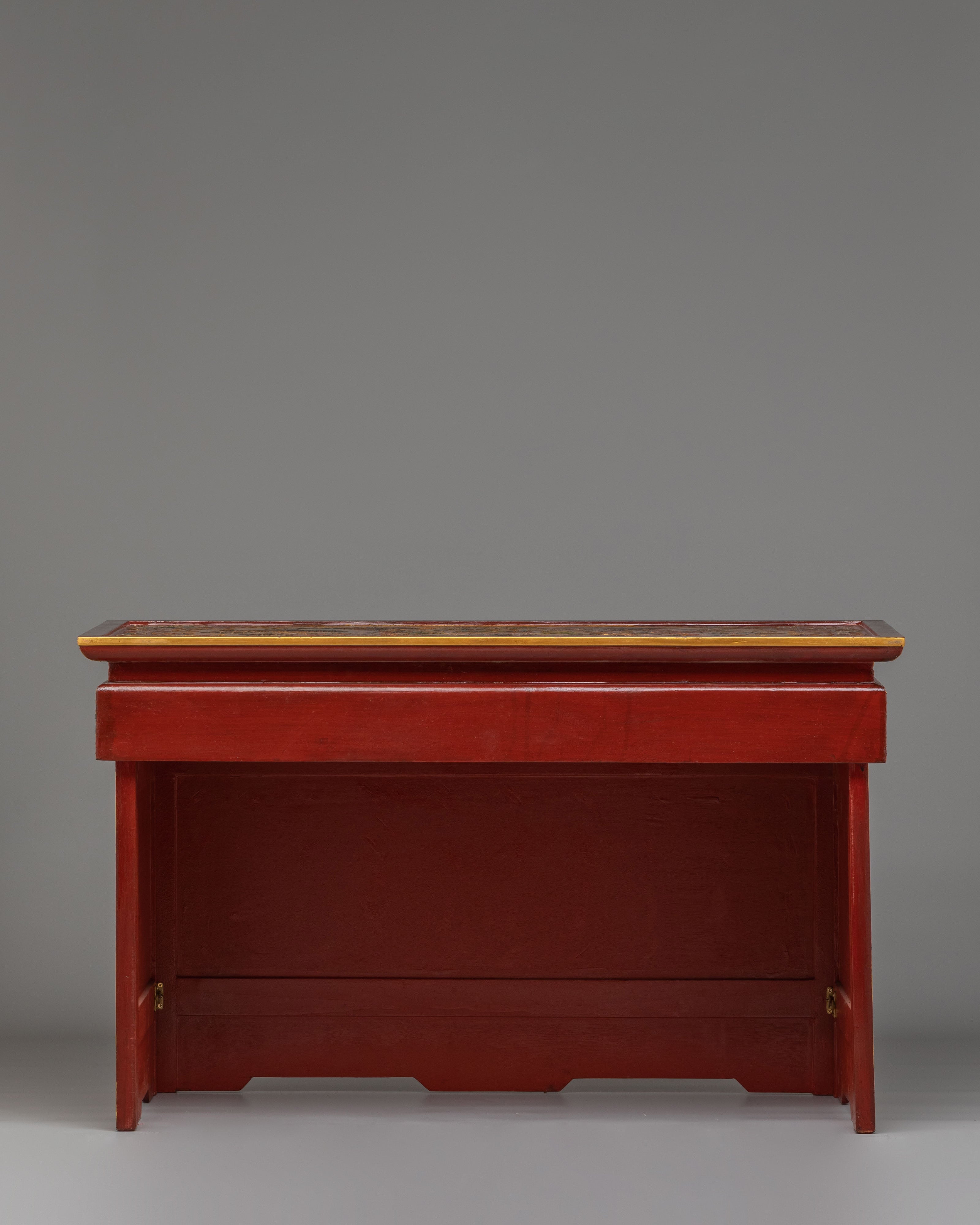 Traditional Tibetan Folding Table | Portable Wooden Table