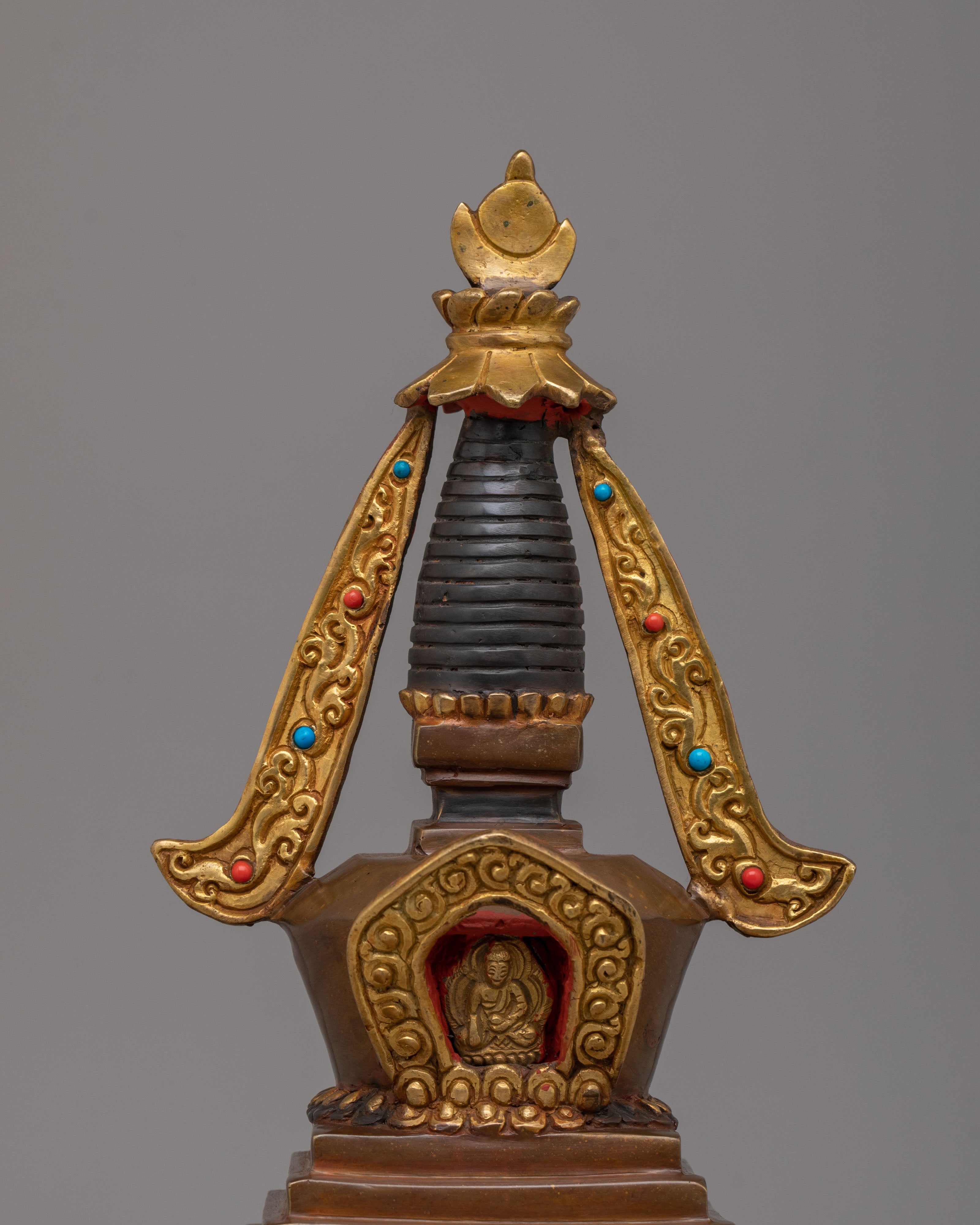 Handcrafted Altar Enlightenment Stupa | Sacred Buddhist Decor
