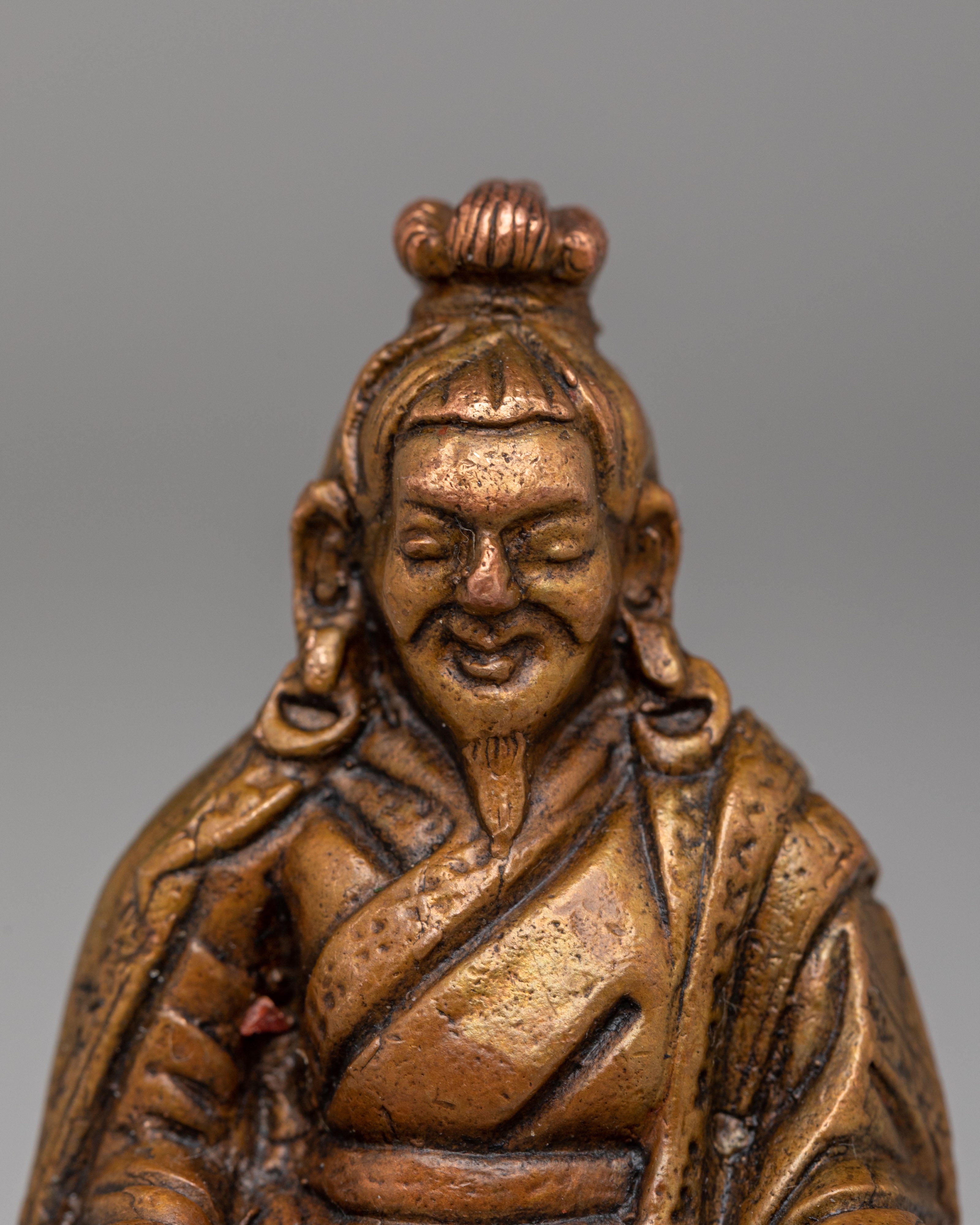 Handcrafted Marpha Yogi Statue | Oxidized Copper Tibetan Art