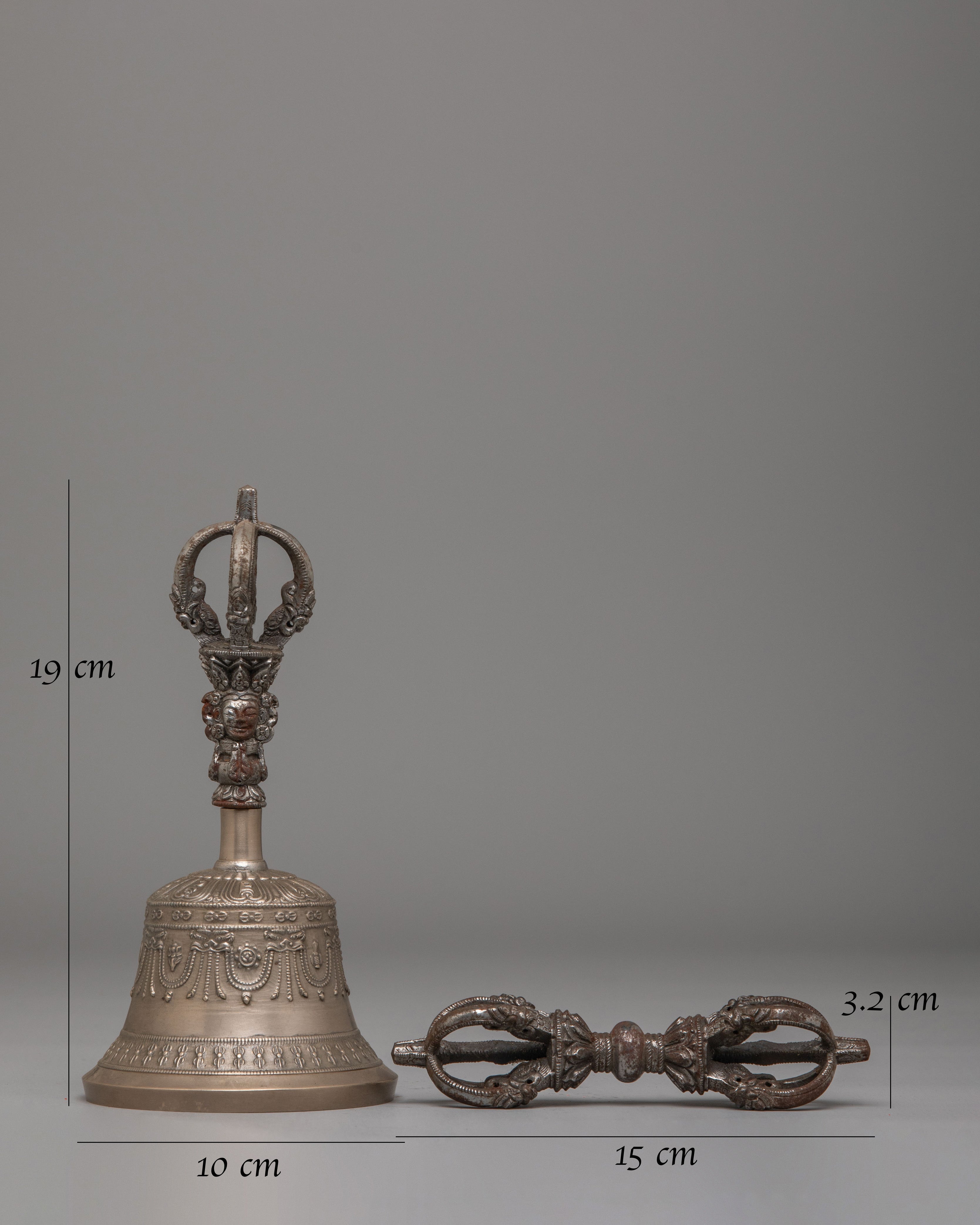 Handcrafted Altar Vajra and Bell | Tibetan Ritual Tool for Meditation & Spiritual Practices
