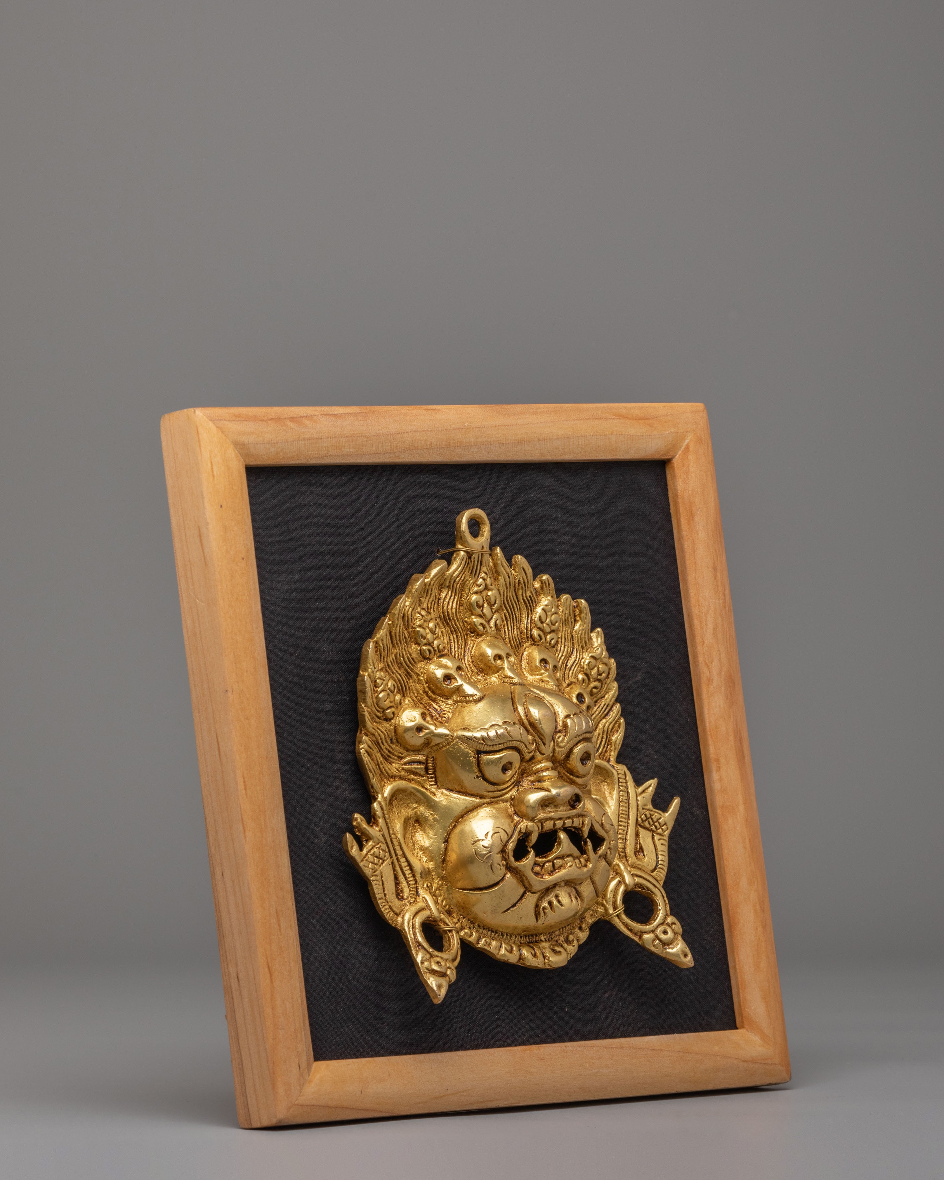 Traditional Tibetan Mahakala Wall Decor | Himalayan Artwork for Spiritual Protection