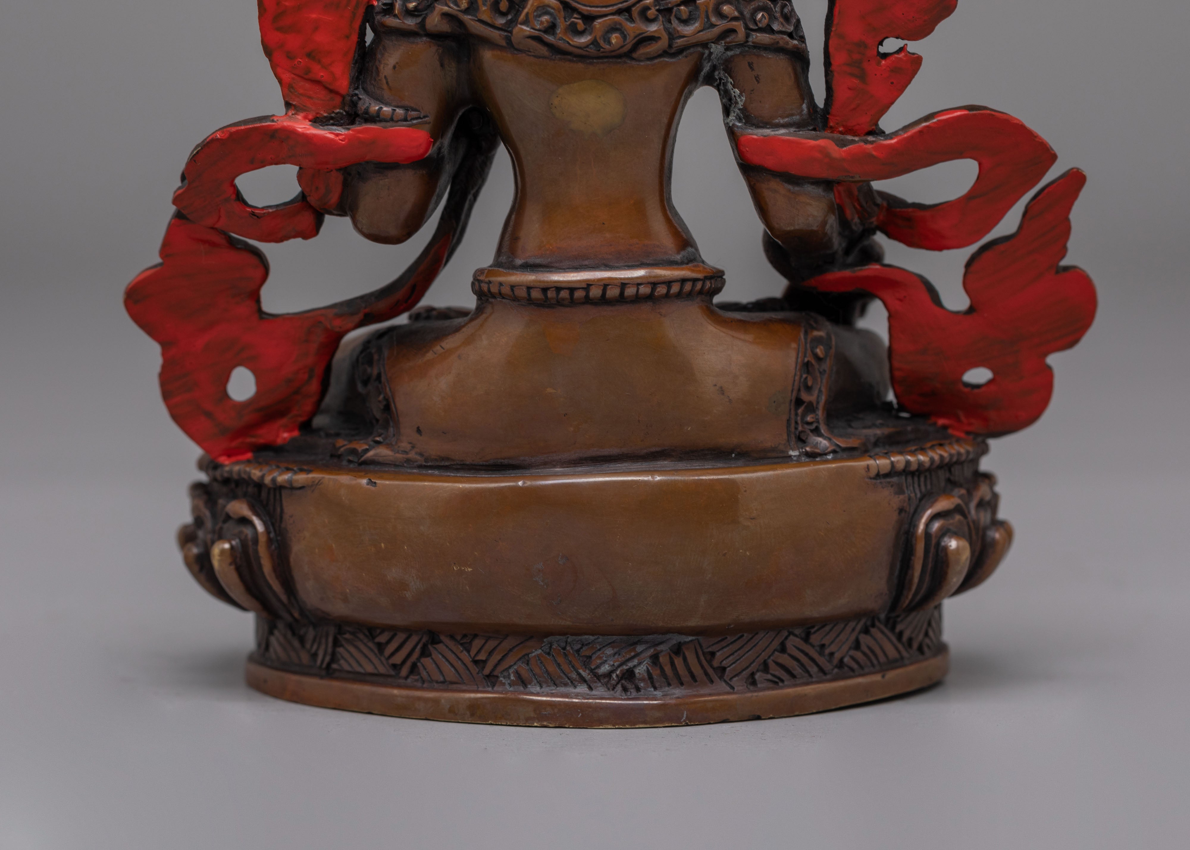 Himalayan White Tara Deity Statue | Sacred Tibetan Artwork