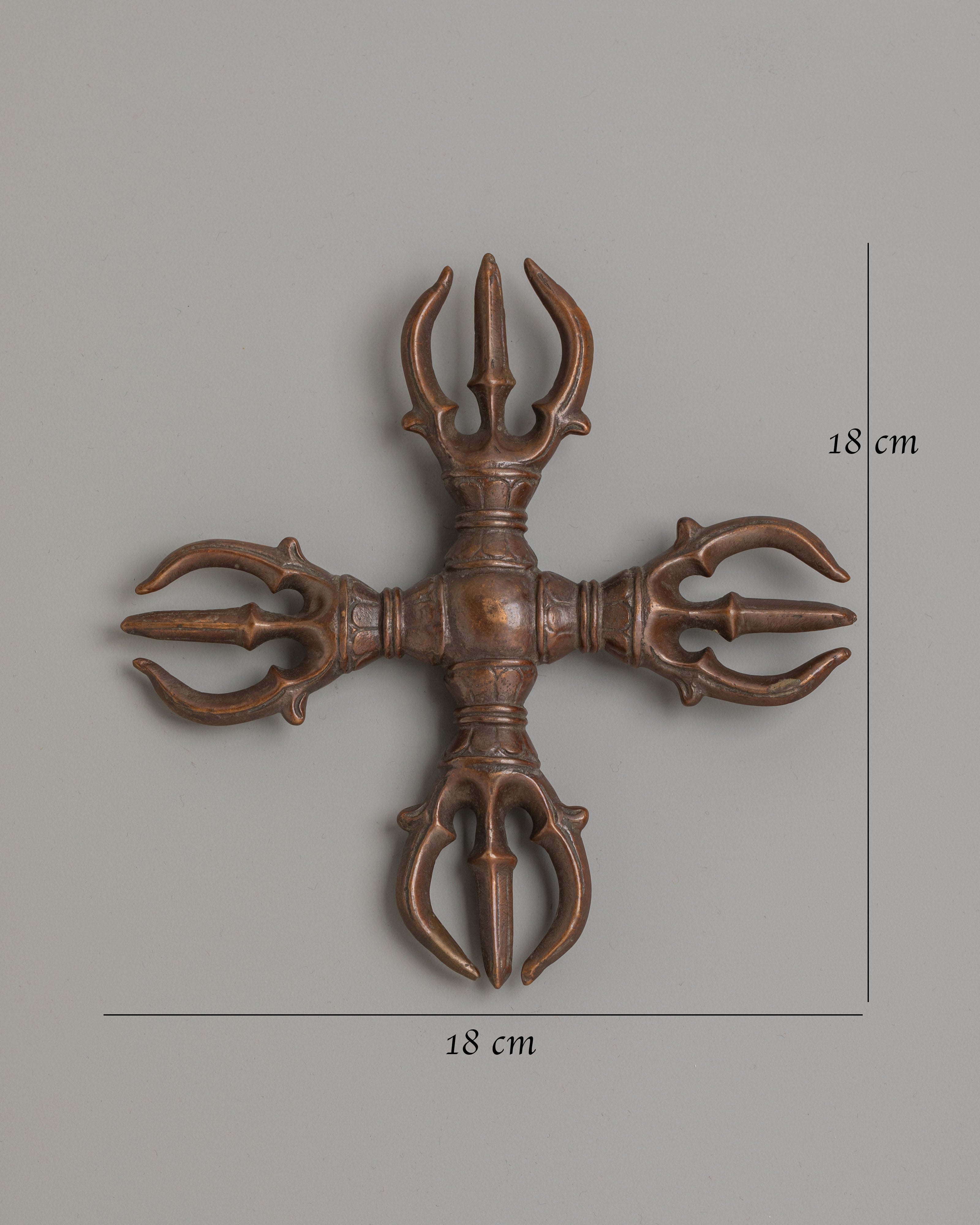 Handcrafted Copper Bishwo Vajra | Sacred Dorje for Meditation & Rituals