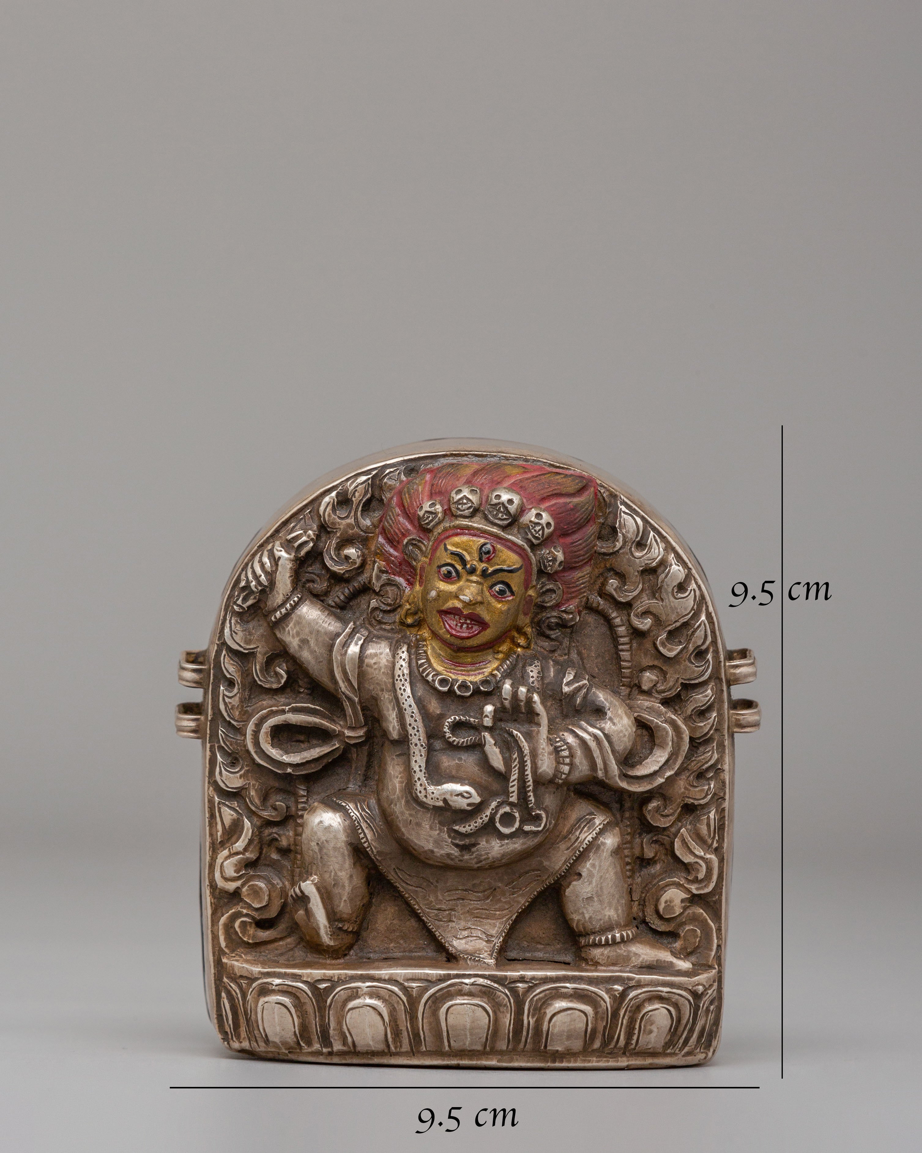 Sacred Vajrapani Ghau Box | Vajrapani Protection Symbol for Altar