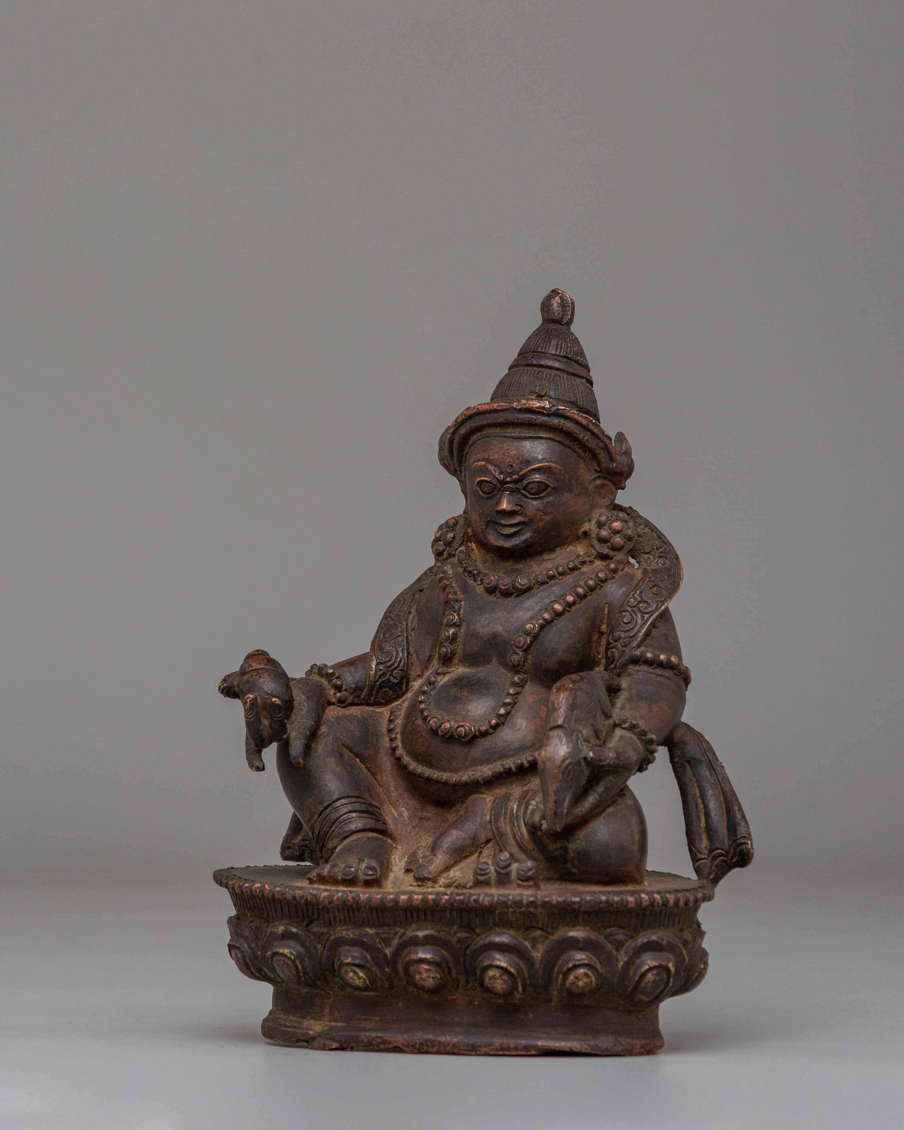 Dzambhala Sacred Wealth Protector Sculpture | Buddhist Decor for Abundance