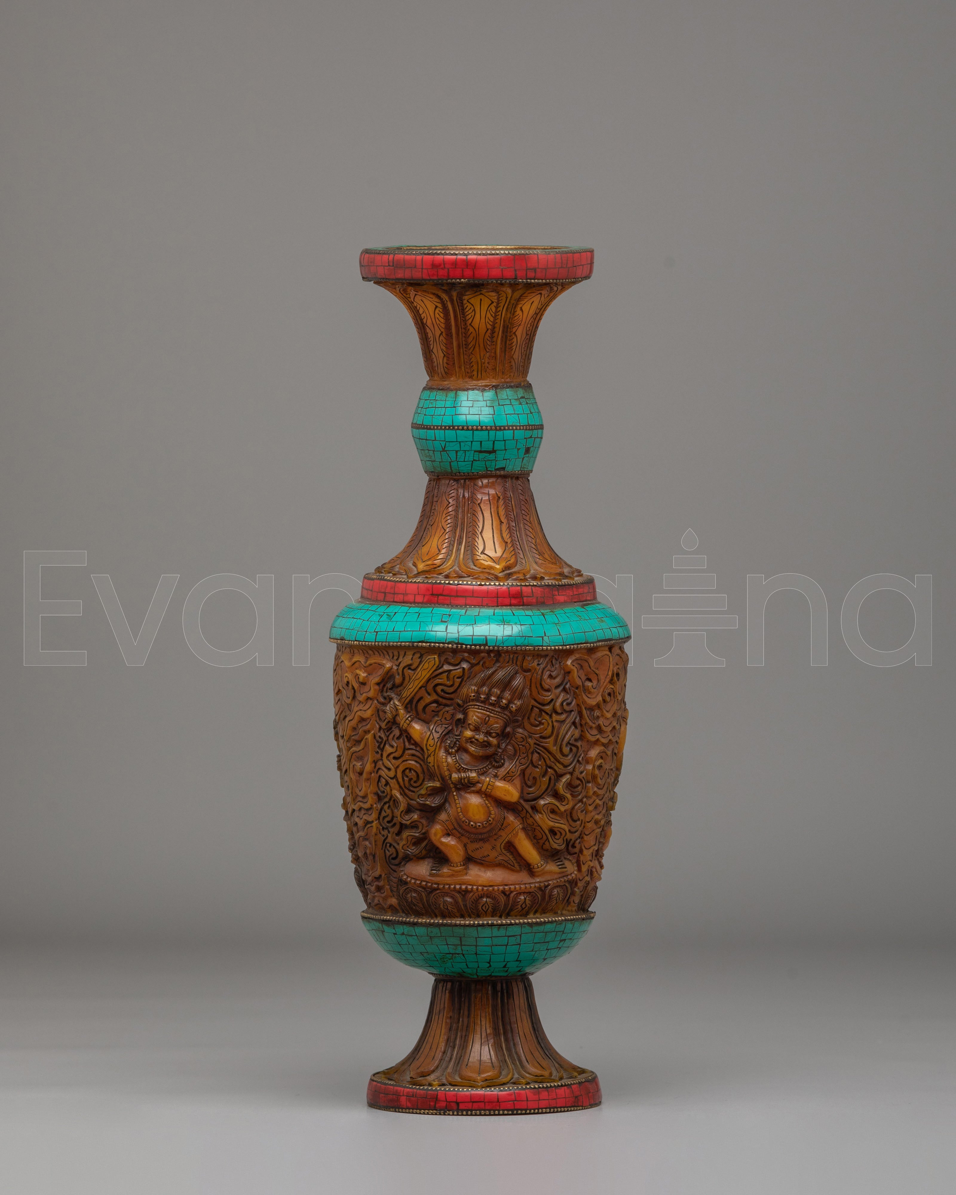 Black Manjushri Flower Vase