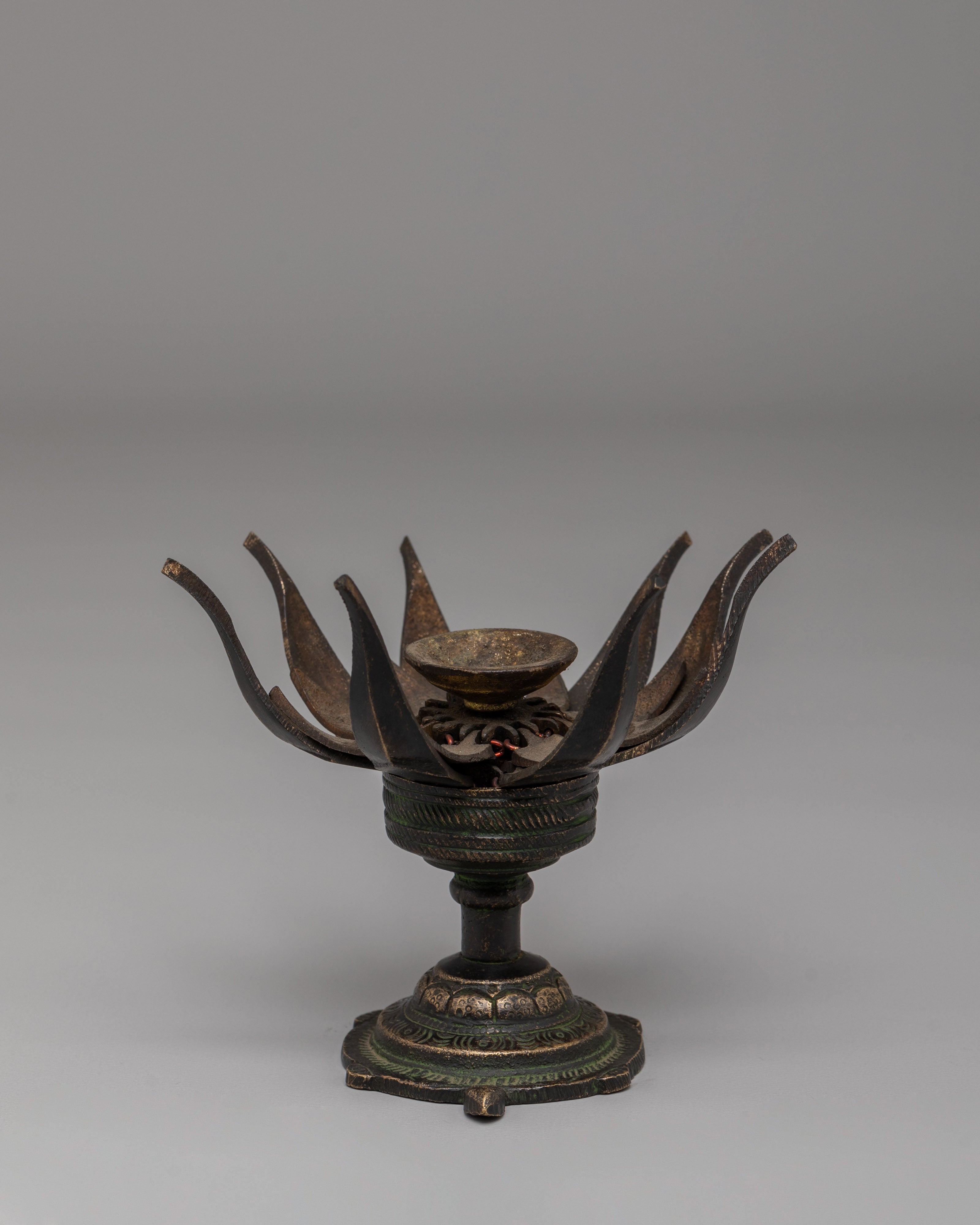 Handcrafted Dzambhala on Lotus | Tibetan Wealth Deity Statue