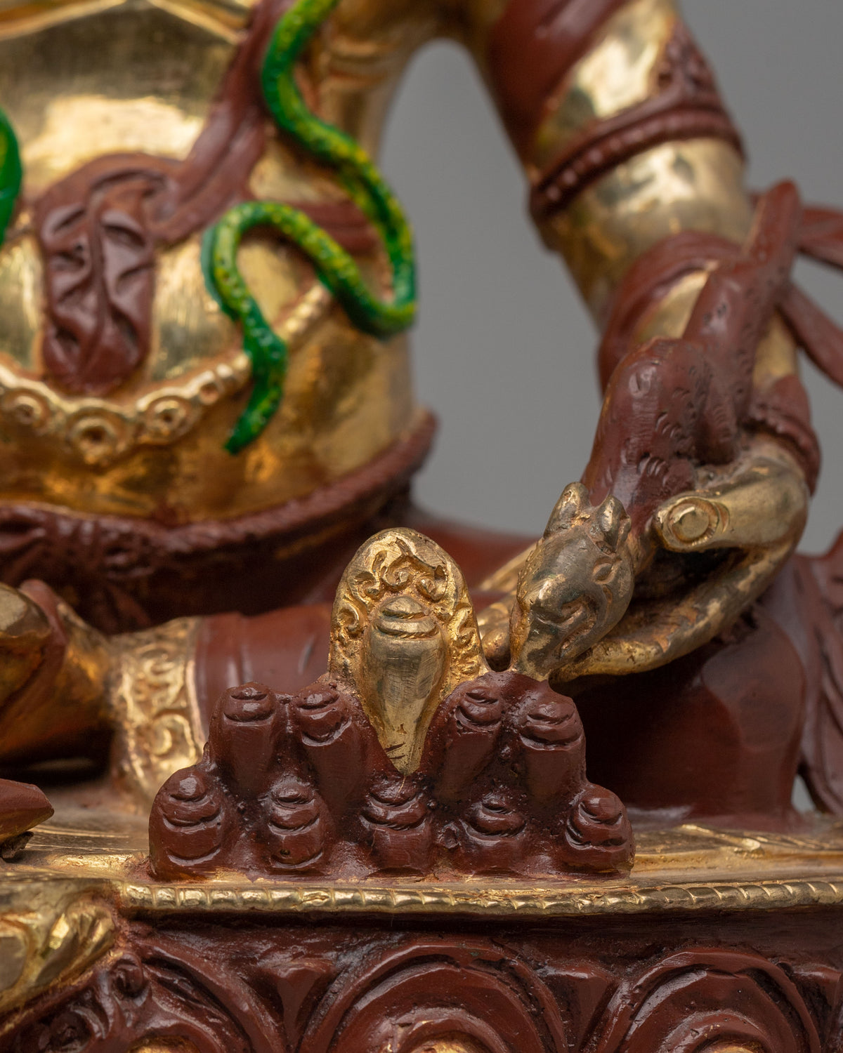 Sacred Dzambhala God of Wealth Statue | Tibetan Prosperity Idol for Altar
