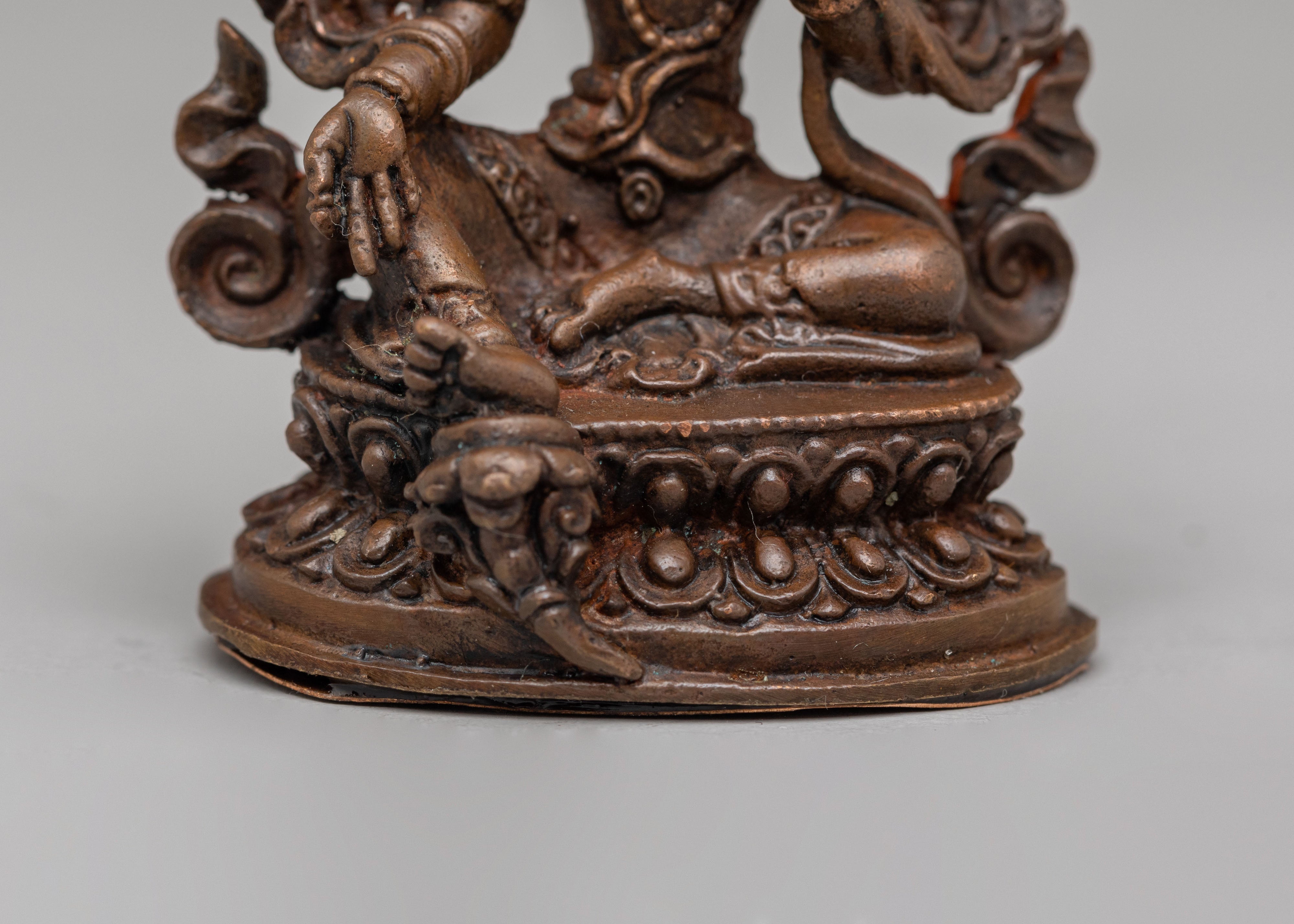 Divine Green Tara Deity Statue | Handcrafted Goddess Sculpture for Spiritual Decor