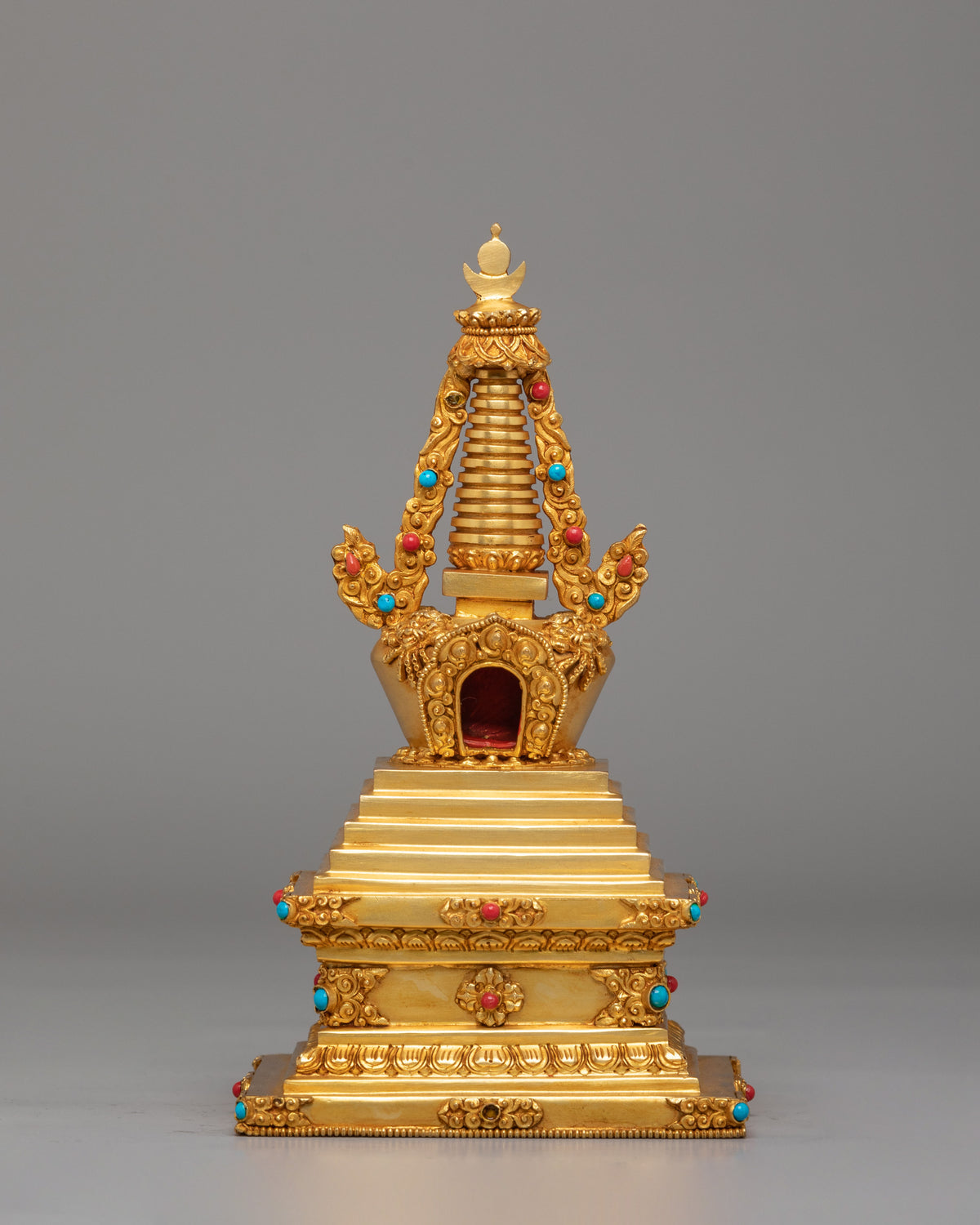 Buddhist Eight Stupa Collection Set | Sacred Ritual Artifact