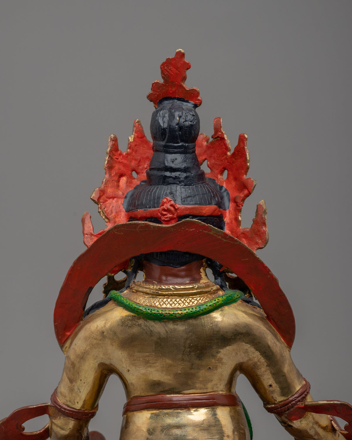 Sacred Dzambhala God of Wealth Statue | Tibetan Prosperity Idol for Altar