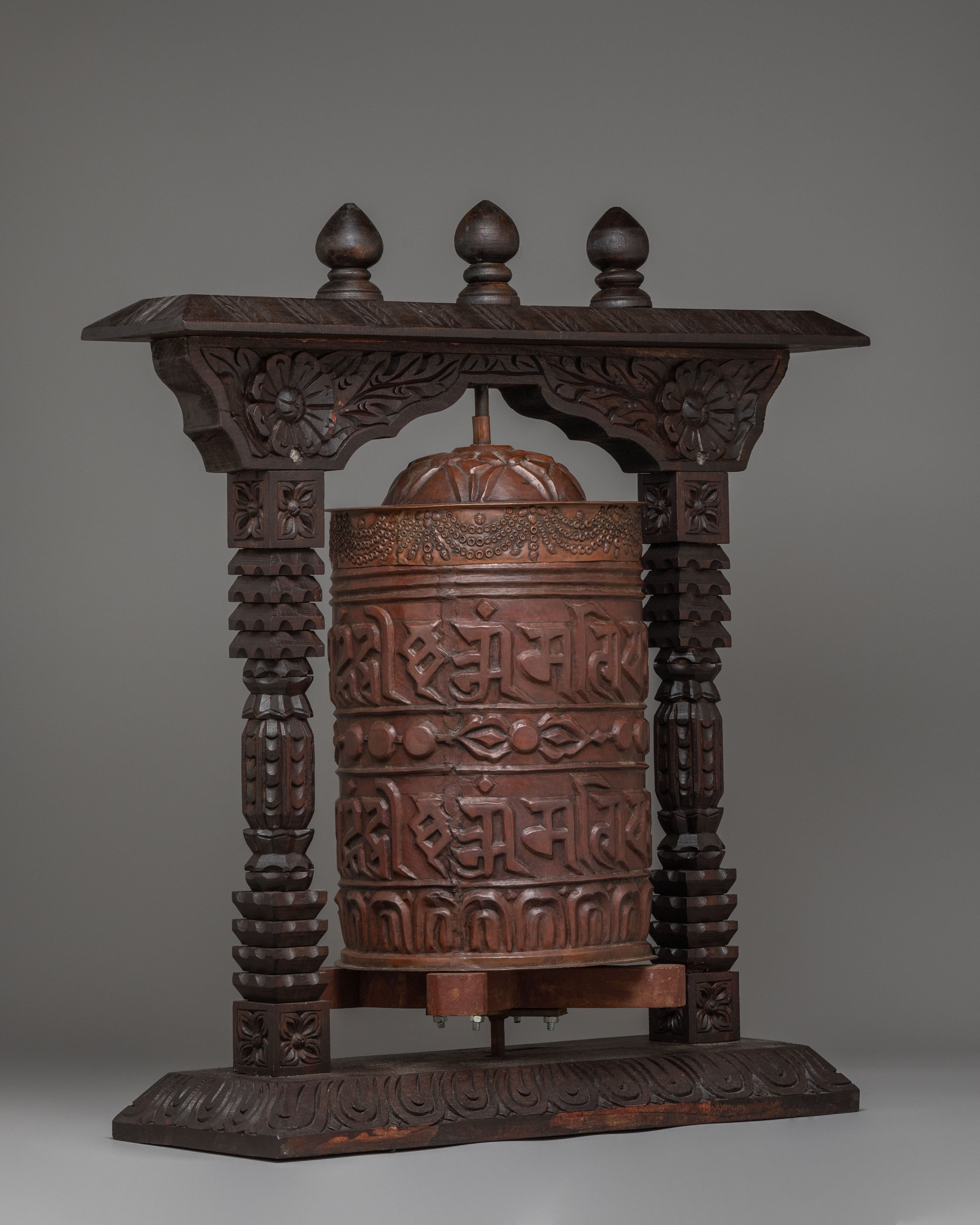 Prayer Wheel with Mantra | Traditional Tibetan Buddhist Prayer Wheel