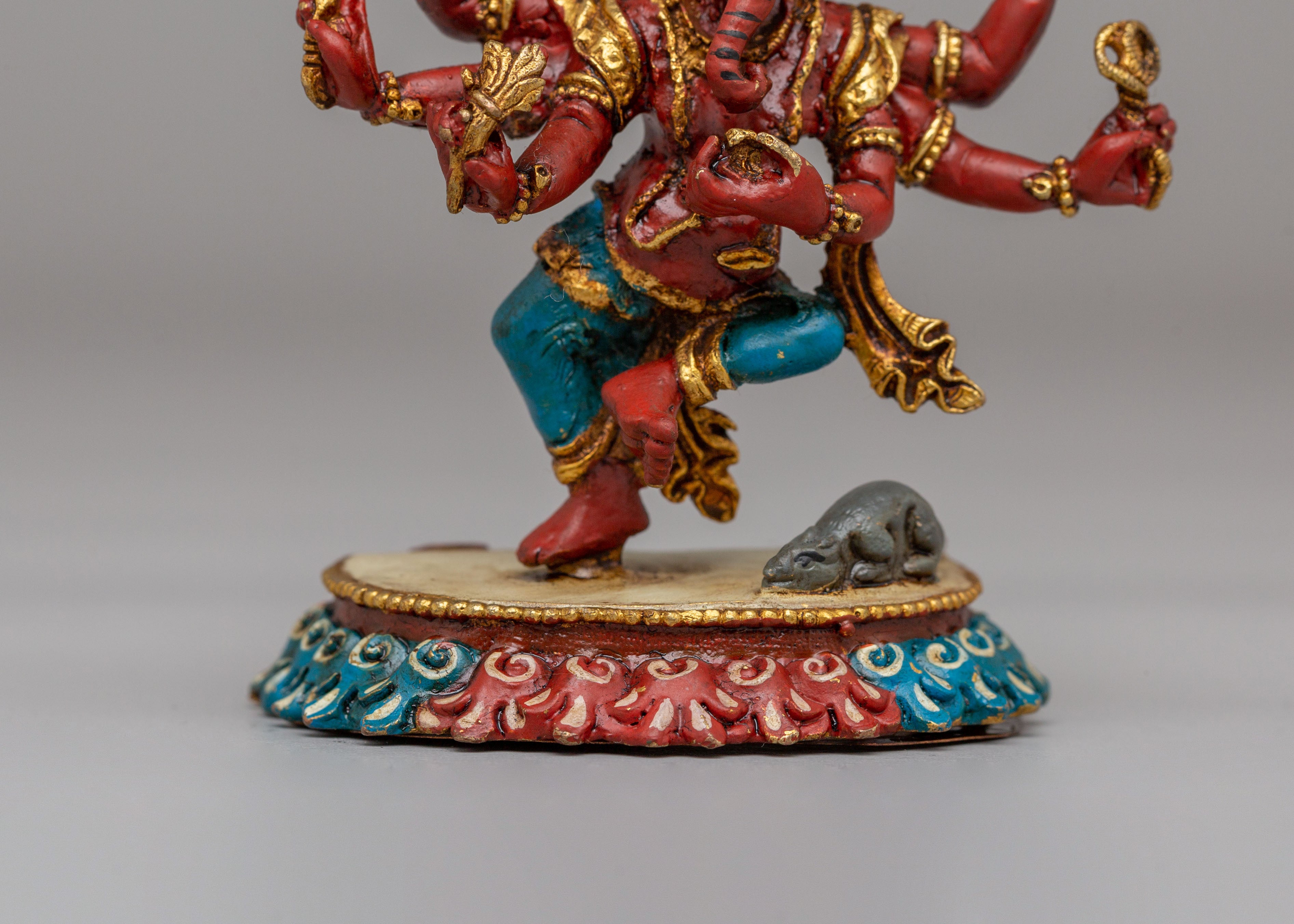 Handmade Six-Armed Ganesha Statue | Sacred Hindu Deity
