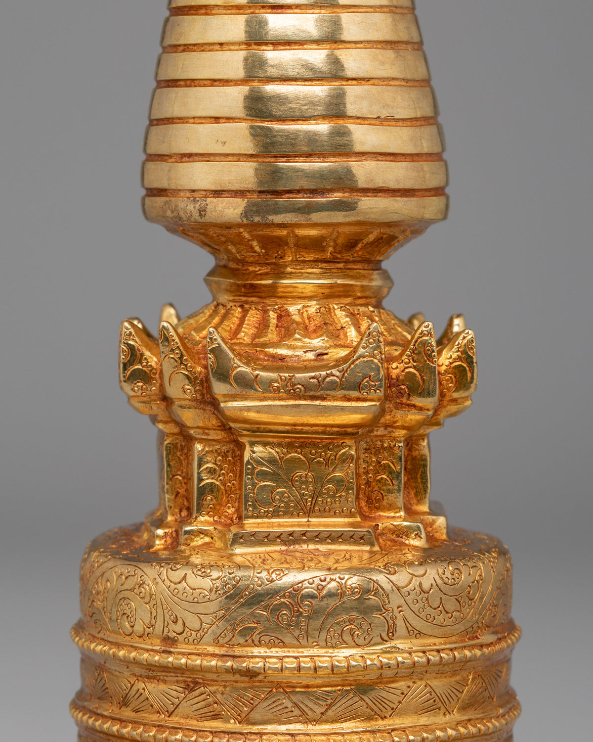 Traditional Handcrafted Altar Kadampa Stupa | Symbol of Spiritual Awakening