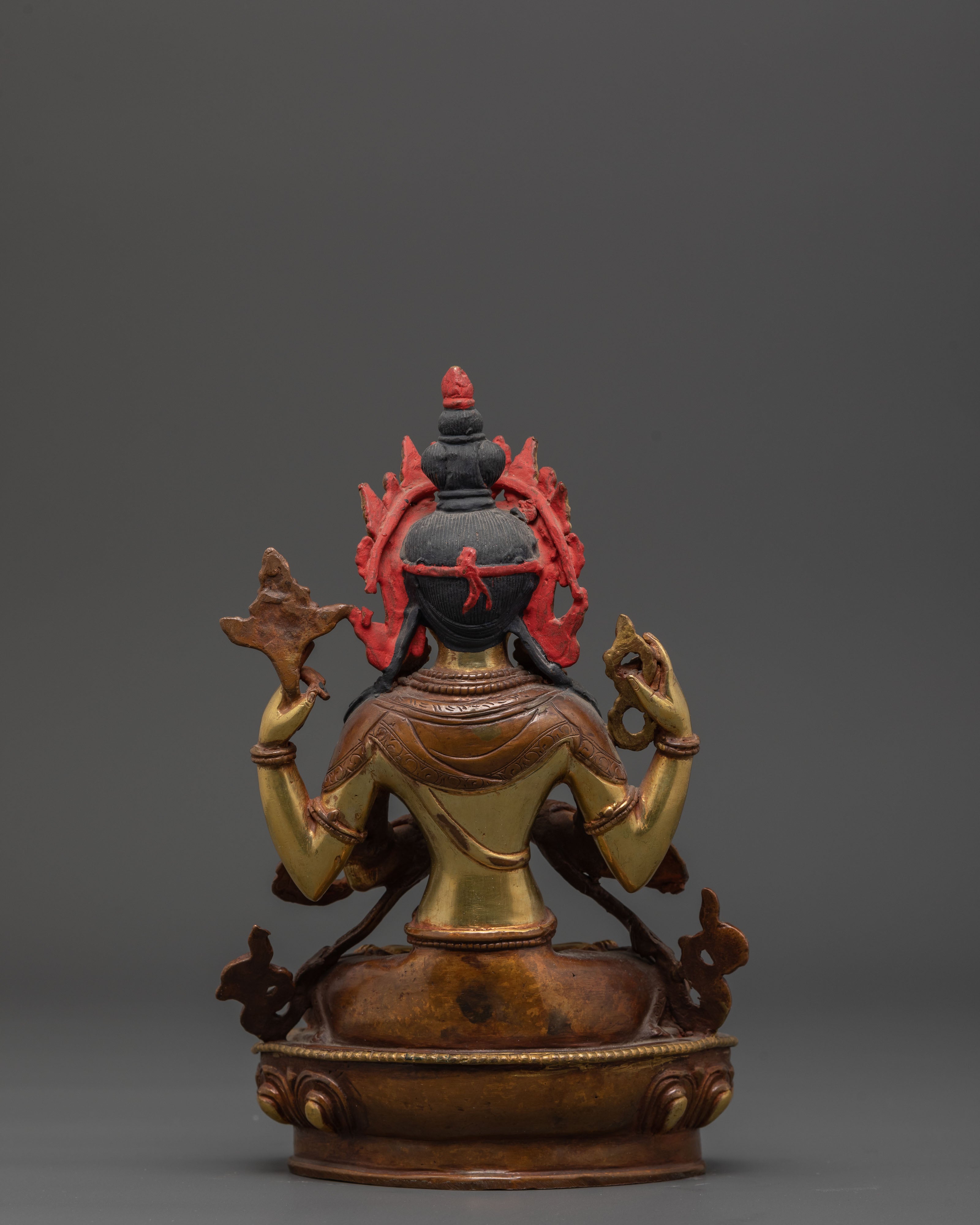 Sacred Four-Armed Chenrezig Statue | Tibetan Artwork