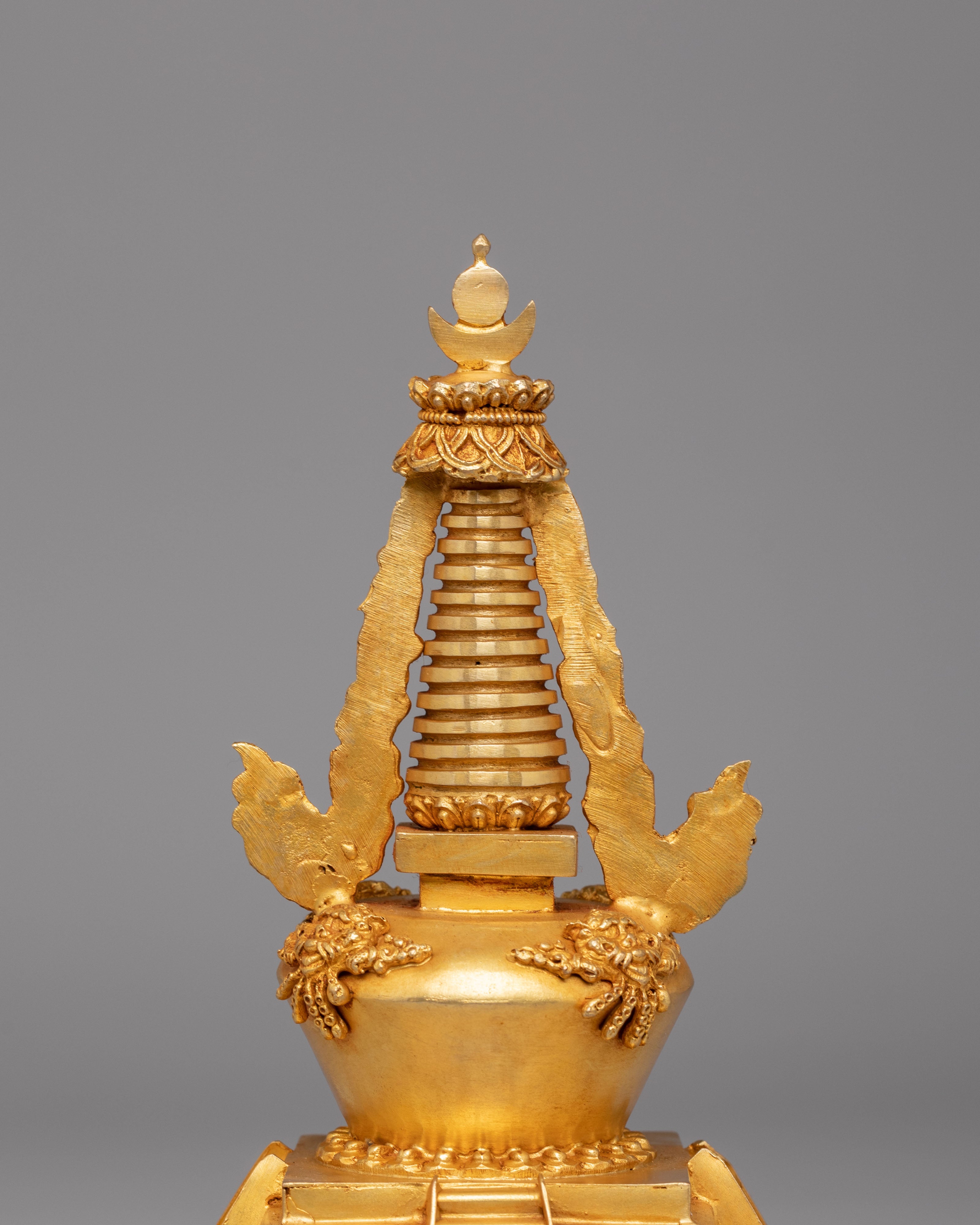 Buddhist Stupa Descent from Heaven | Sacred Sculpture for Meditation