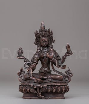 Handmade Wealth Deity Laxmi Statue 