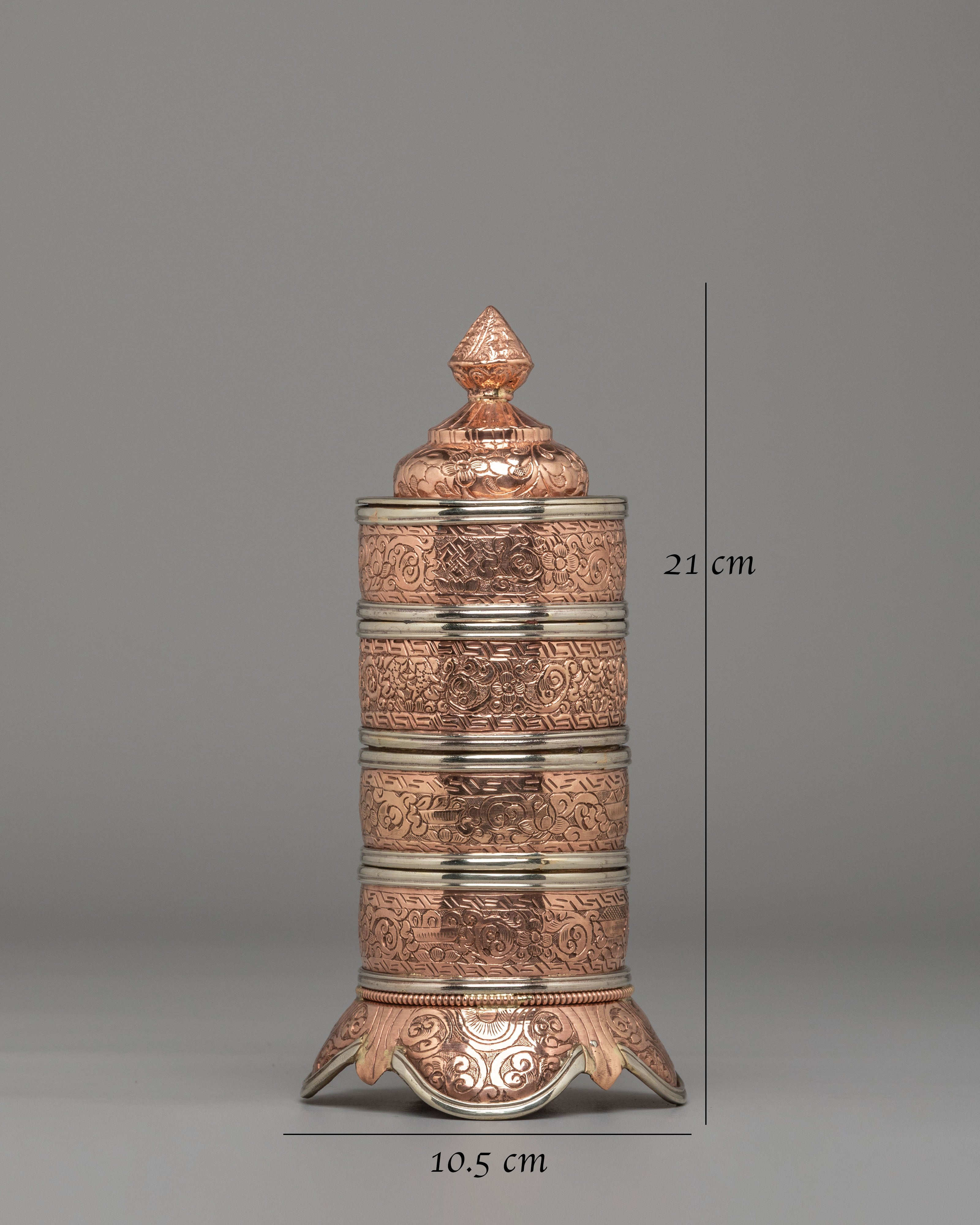 Tibetan Ritual Rice Pot | A Sacred Vessel for Spiritual Offerings