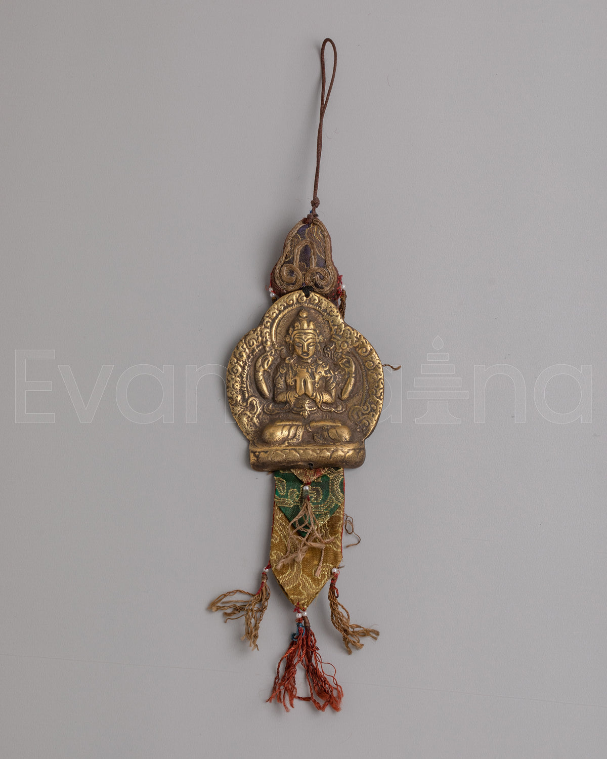 Chenrezig Wall Hanging | Tibetan Brass Buddhist Ornament