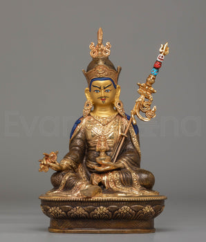 24k Gold Glided Statue of Guru Rinpoche
