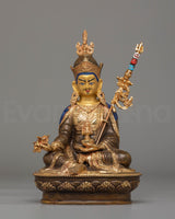 24k Gold Glided Statue of Guru Rinpoche