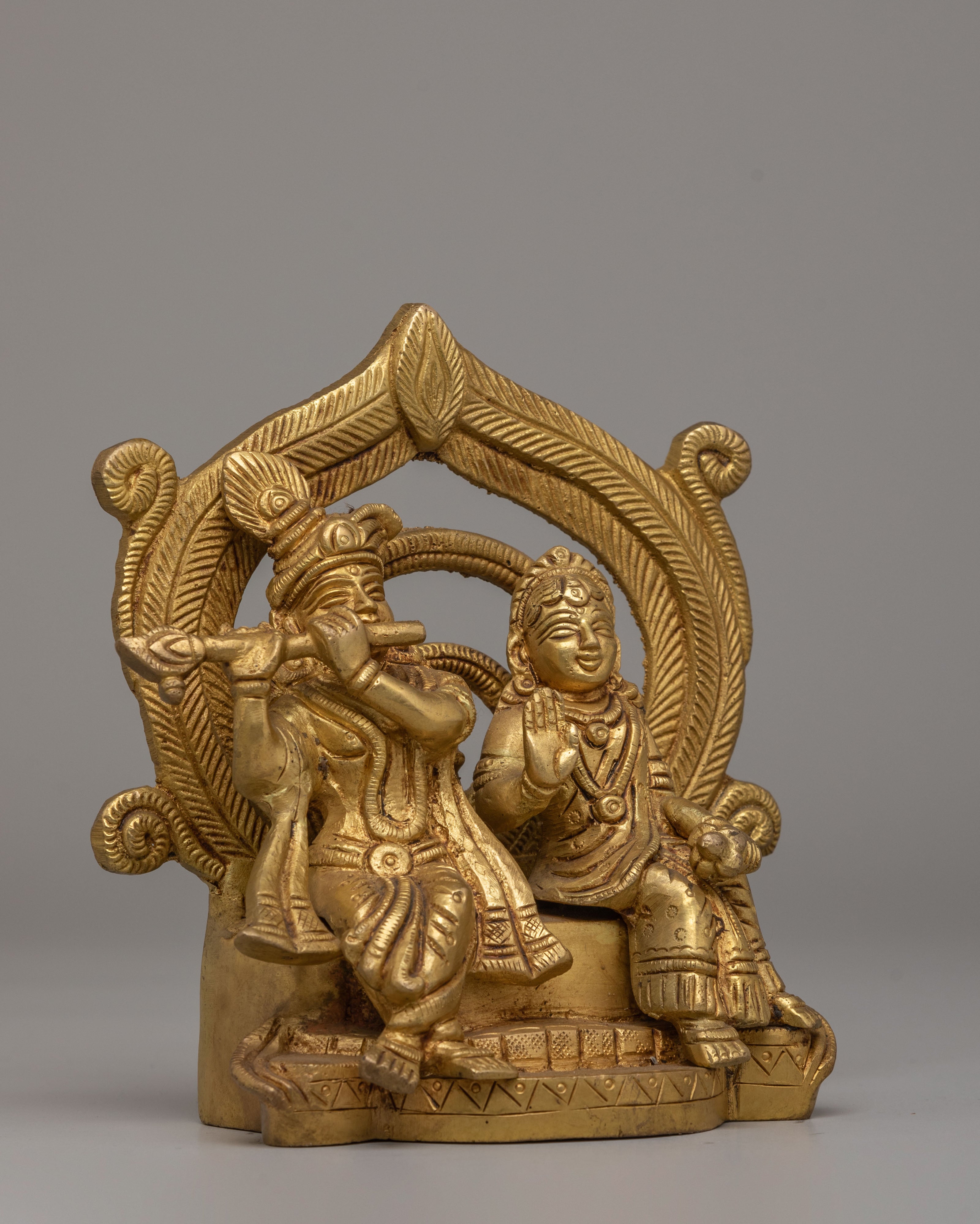 Traditional Radha Krishna Figurine | Sacred Hindu Statue for Meditation