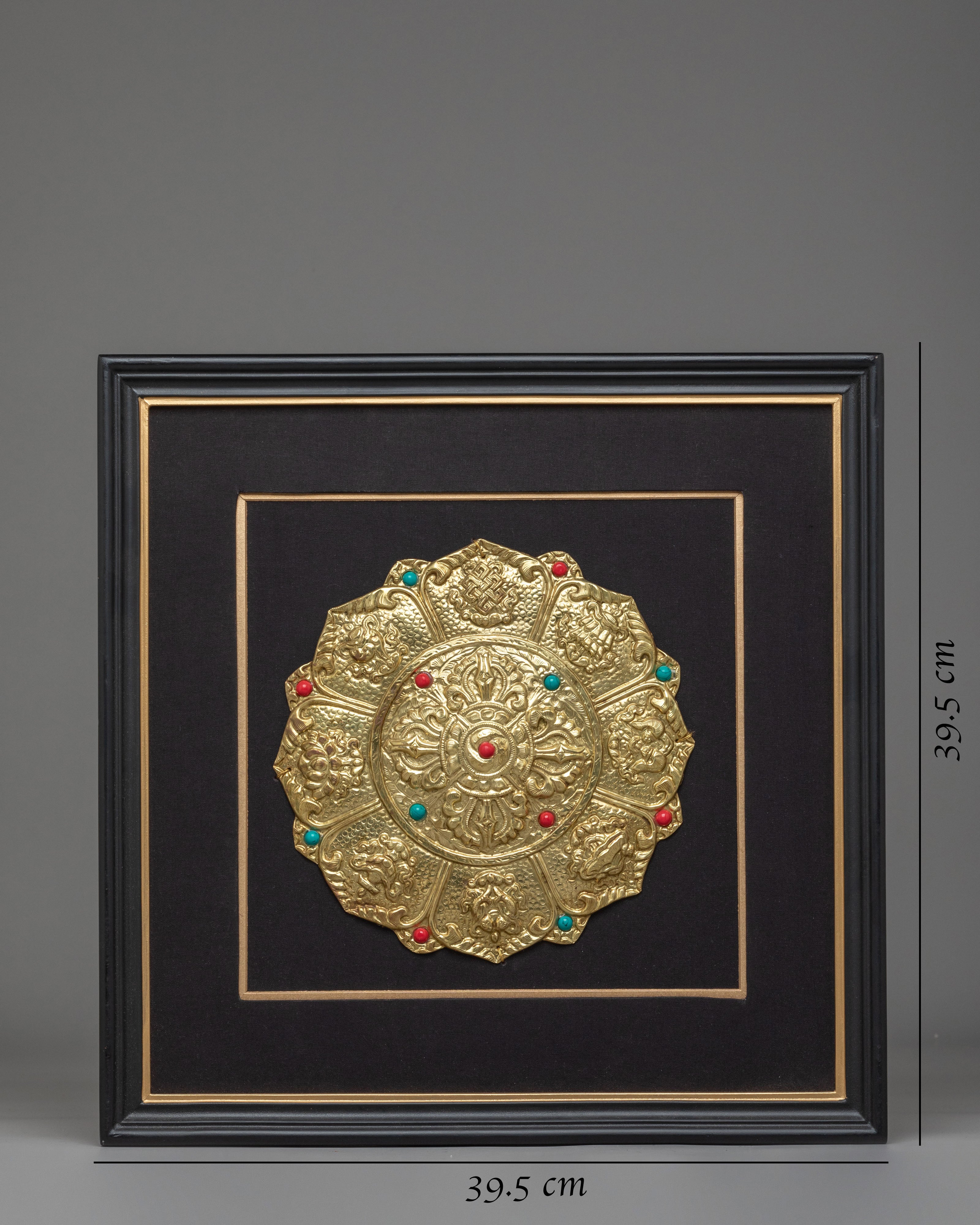 Sacred Buddhist Mandala Wall Hanging | Brass Altar Wall Decor