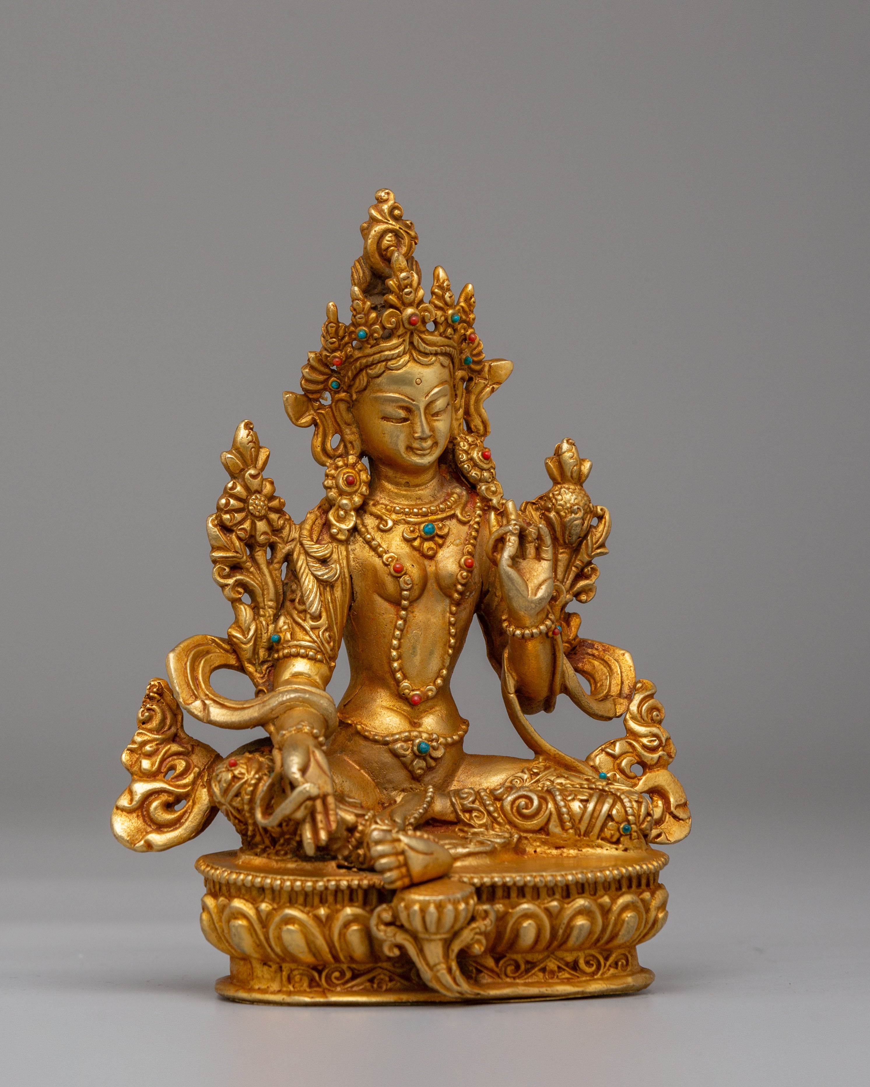 Handcrafted Shyama Tara Deity Statue | Tibetan Spiritual Goddess Artwork