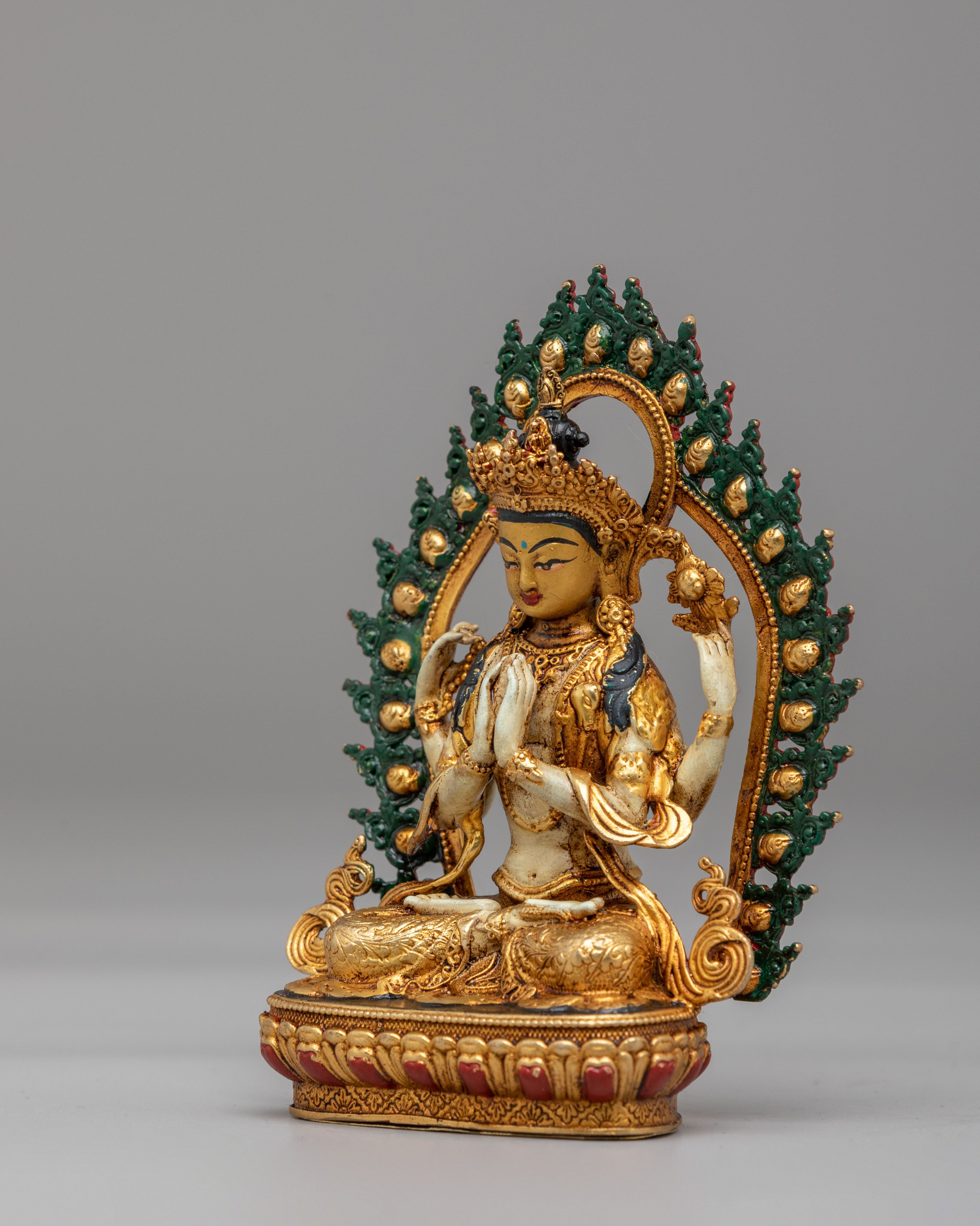 Chenrezig Divine Compassion Statue | Tibetan Deity Art