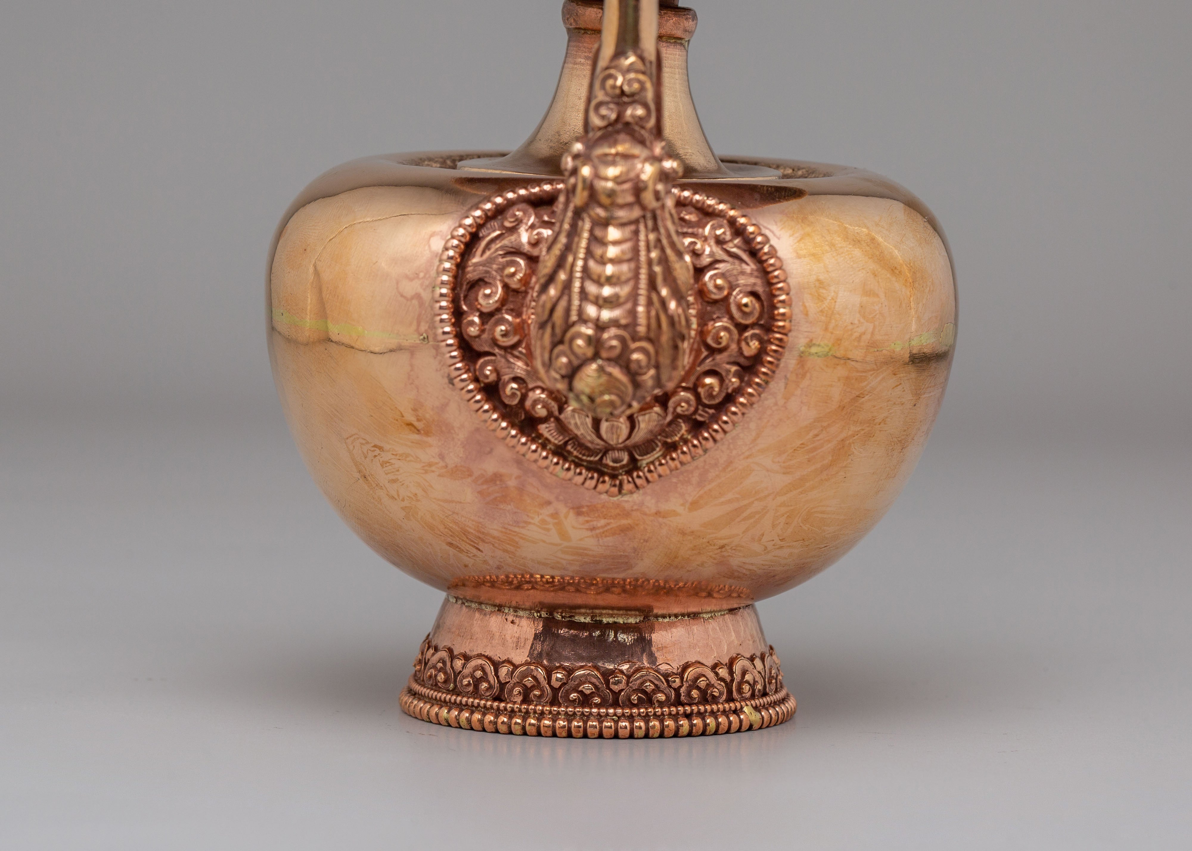 Sacred Tibetan Altar Bhumba Set | Copper Ritual Offering Vessels