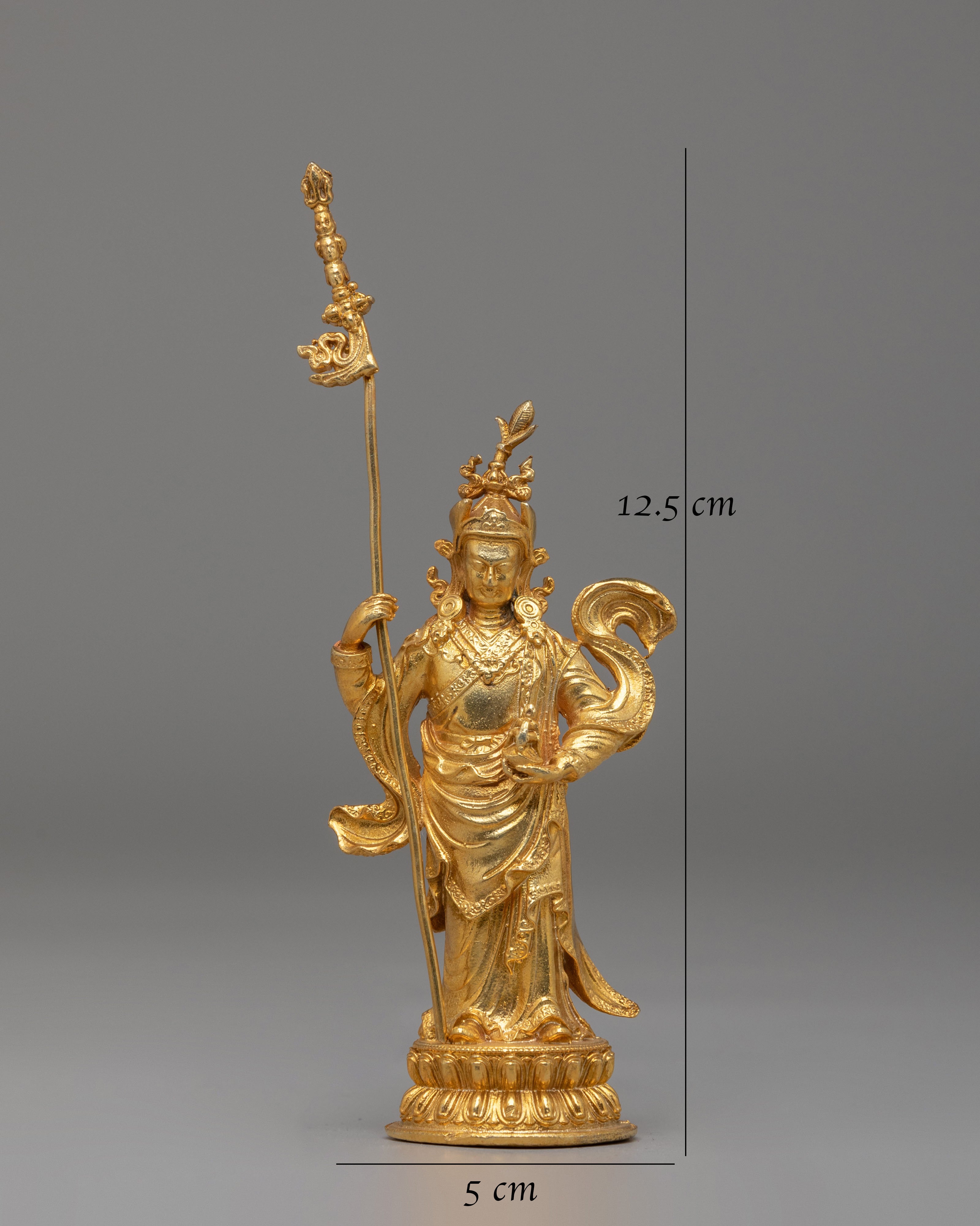 Guru Rinpoche Dynamic Standing Statue | Tibetan Spiritual Artwork