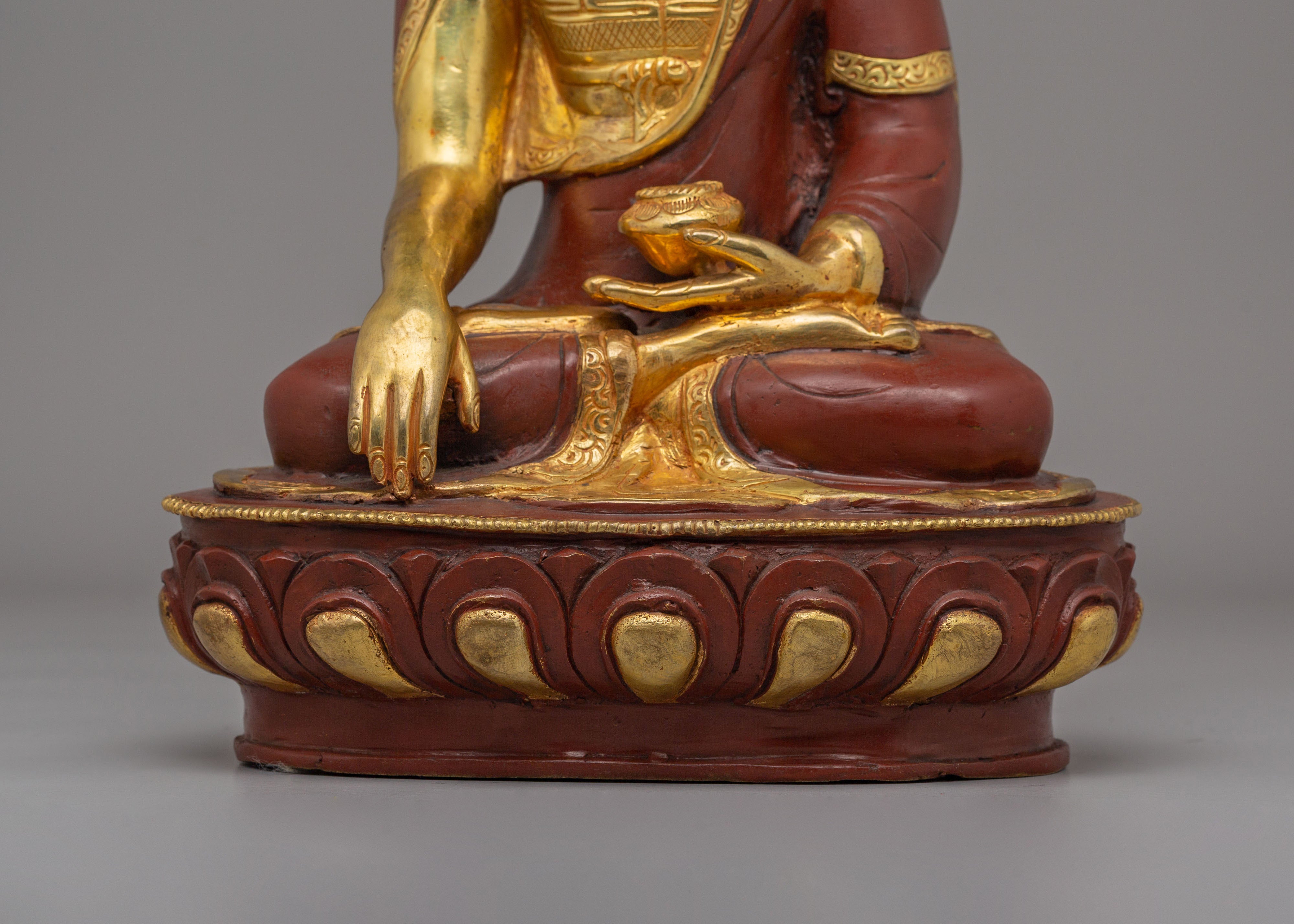 Shakyamuni Buddha Sculpture for Altar Decor | Traditional Himalayan Artwork