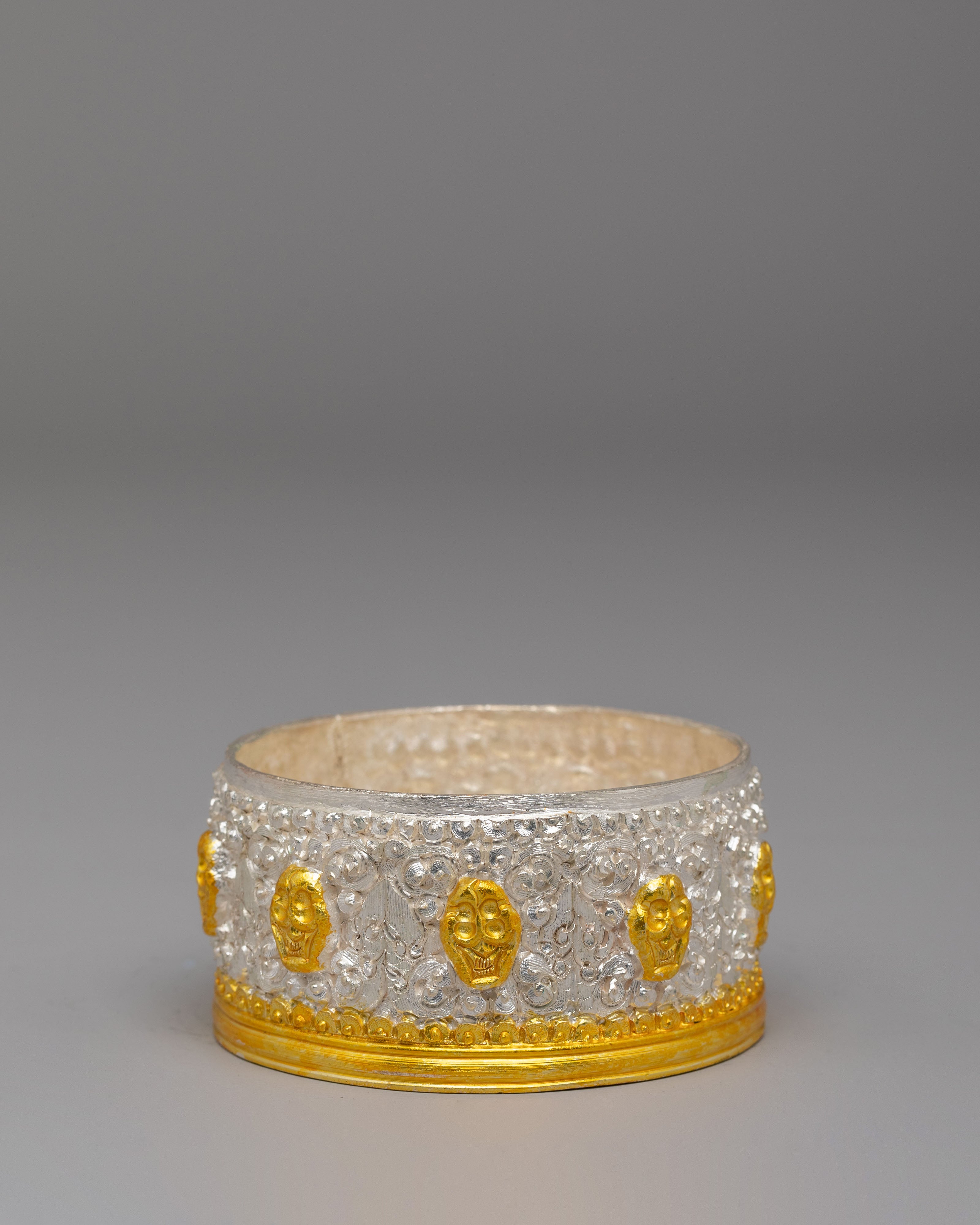 Handmade Offering Rice Pot | Elegant Copper and Electroplated Design